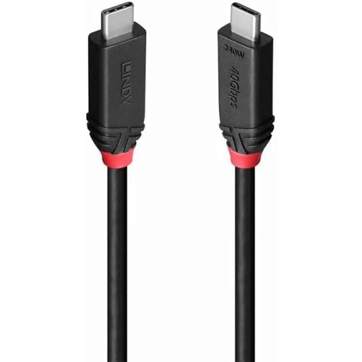 Cable USB-C a USB-C LINDY 37001 Negro 1 m