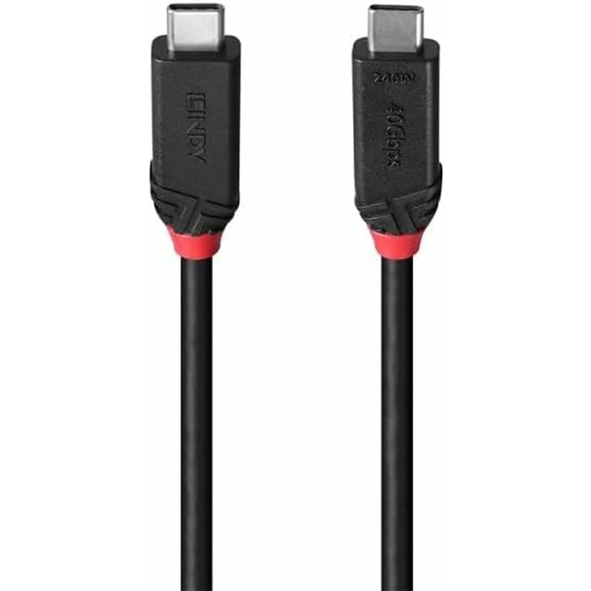 Cable USB-C a USB-C LINDY 37001 Negro 1 m
