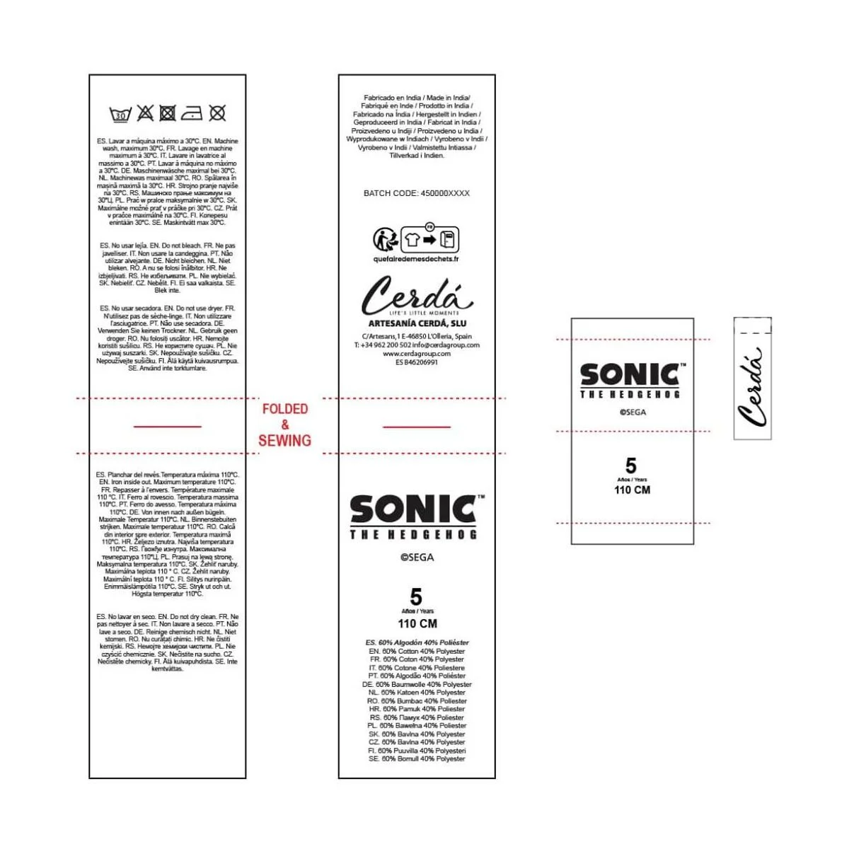 Sudadera Infantil Sonic Azul oscuro