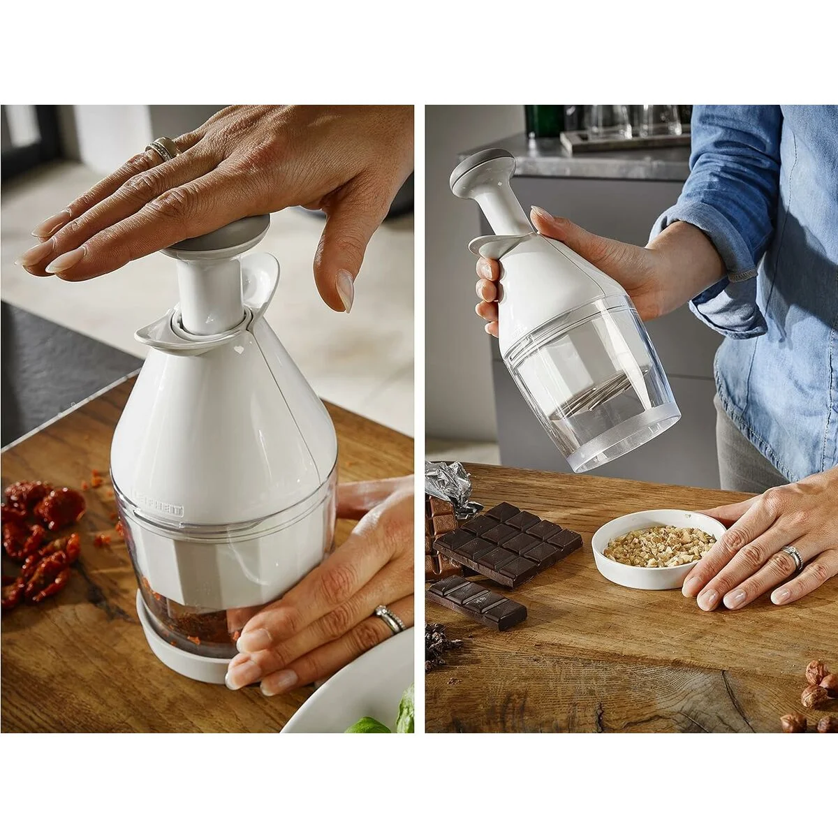 Picadora Leifheit Chopper Confort & Cle Blanco Acero Inoxidable Plástico