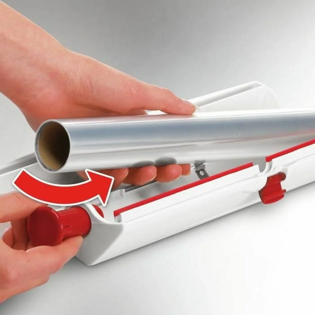 Portarrollos Leifheit Blanco Cartón Plástico Film