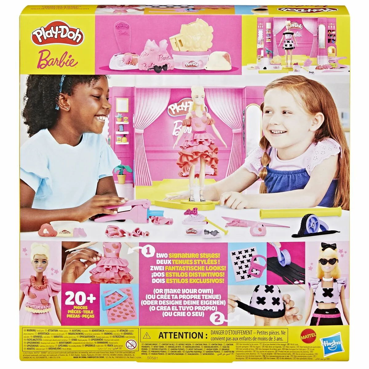 Juego de Plastilina Play-Doh Barbie Designer Fashion Show Multicolor
