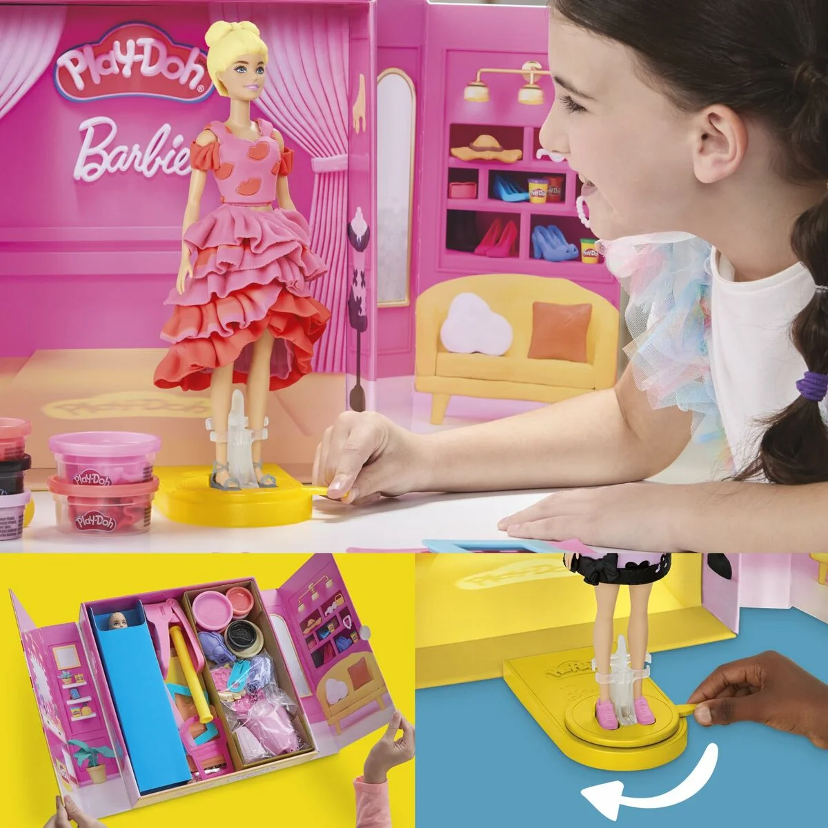 Juego de Plastilina Play-Doh Barbie Designer Fashion Show Multicolor