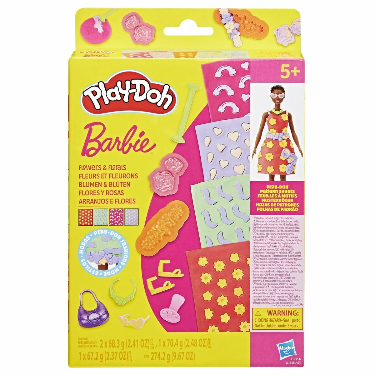 Juego de Plastilina Play-Doh Barbie FLowers & Florals Multicolor