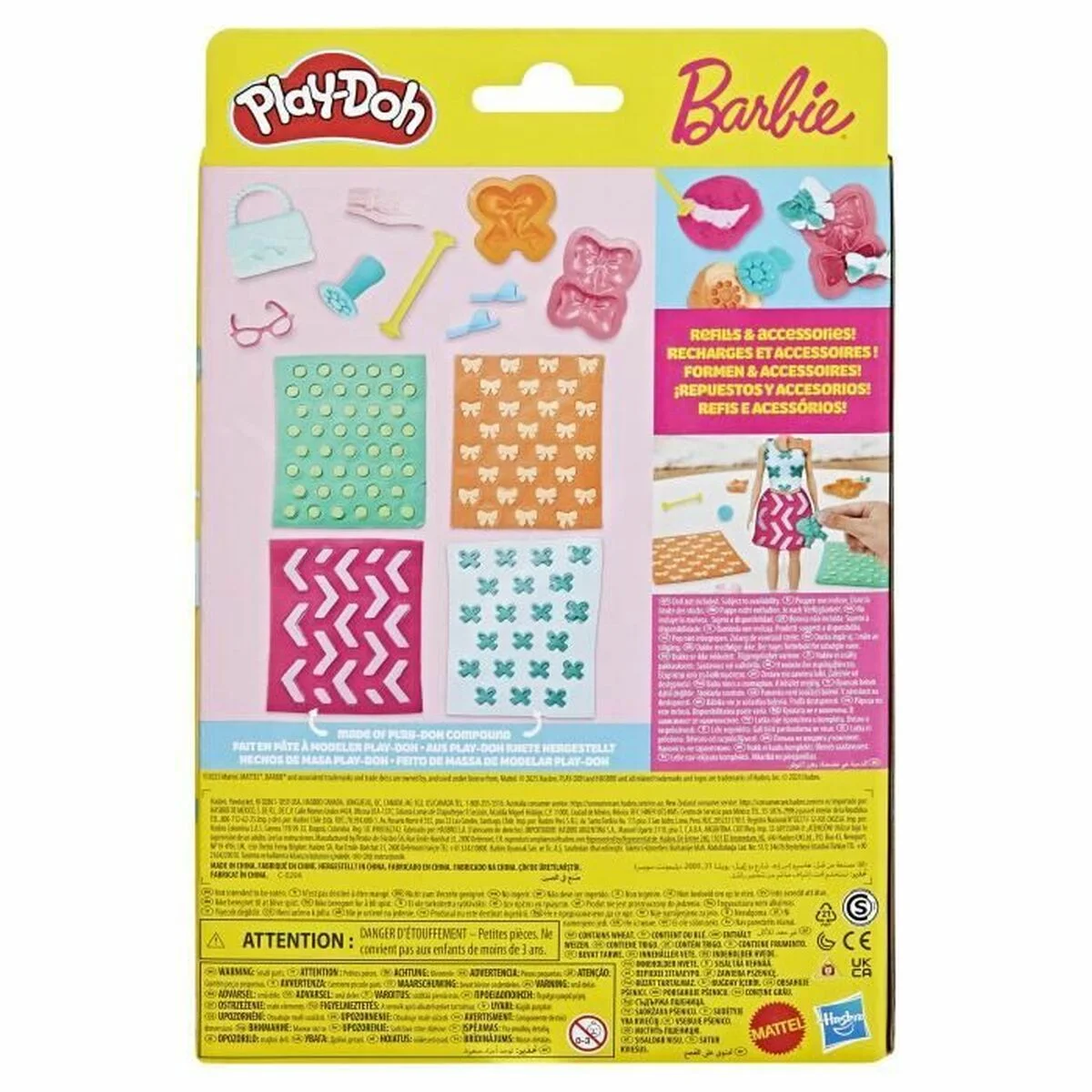 Juego de Plastilina Play-Doh BArbie Pearls & Bows Multicolor