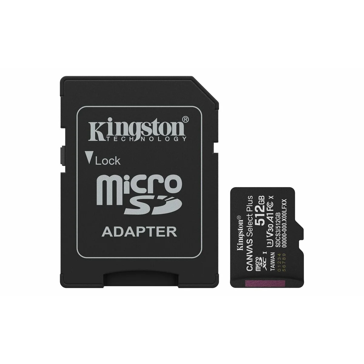 Tarjeta de Memoria Micro SD con Adaptador Kingston CANVAS Select Plus 512 GB
