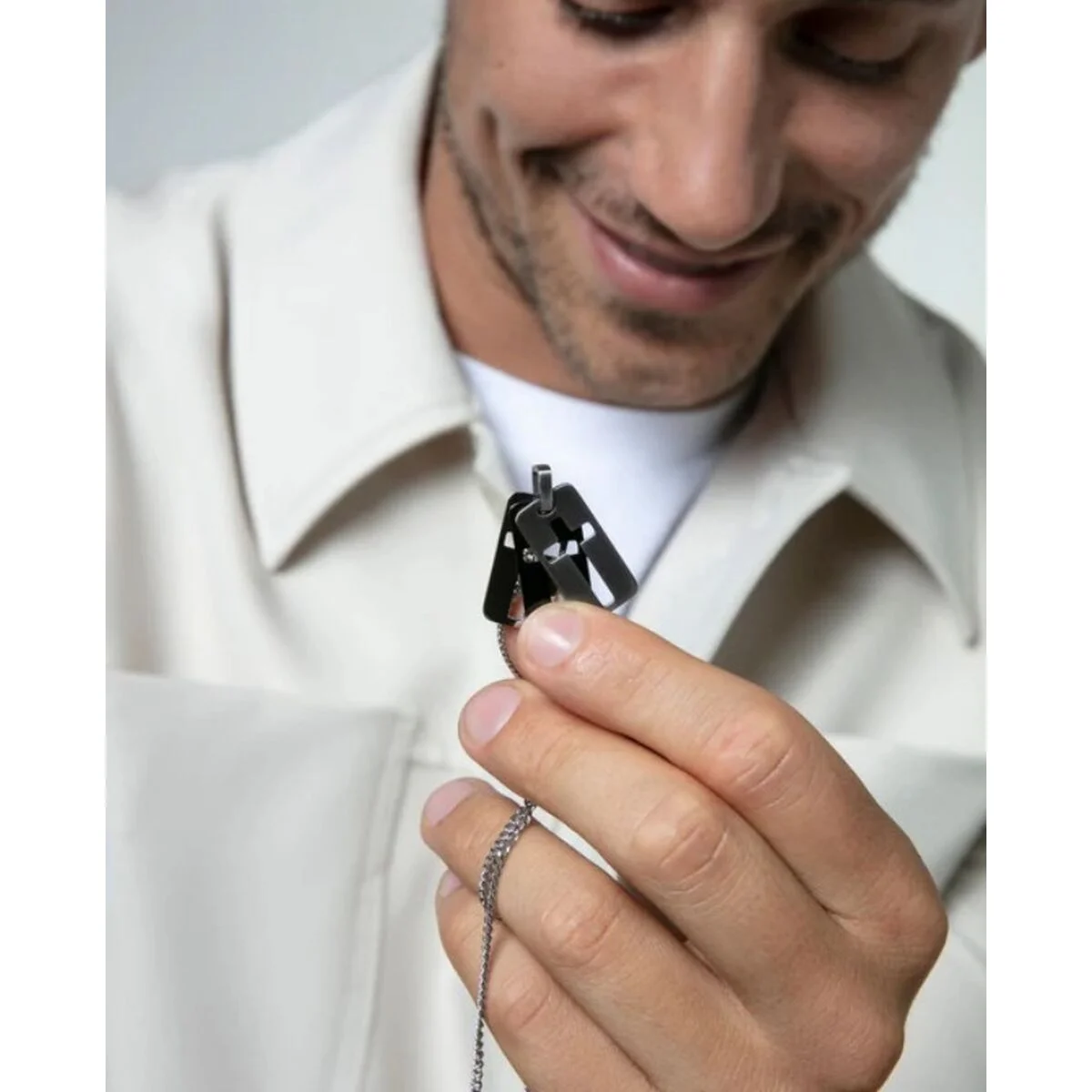 Colgante Hombre Viceroy 75377C01019 Plateado Negro