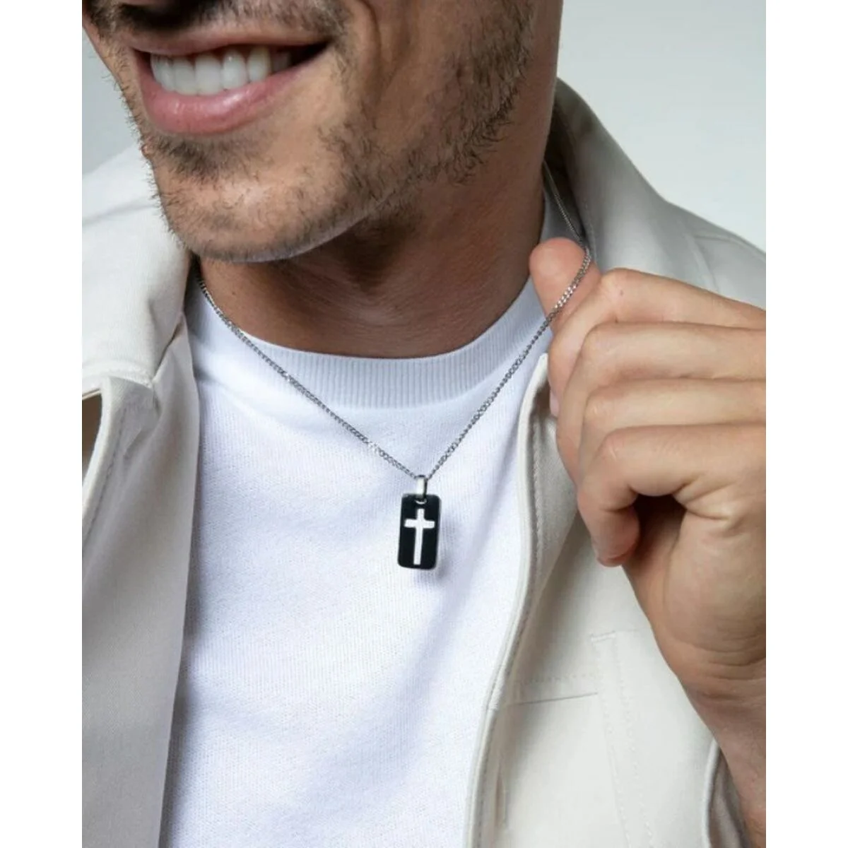 Colgante Hombre Viceroy 75377C01019 Plateado Negro