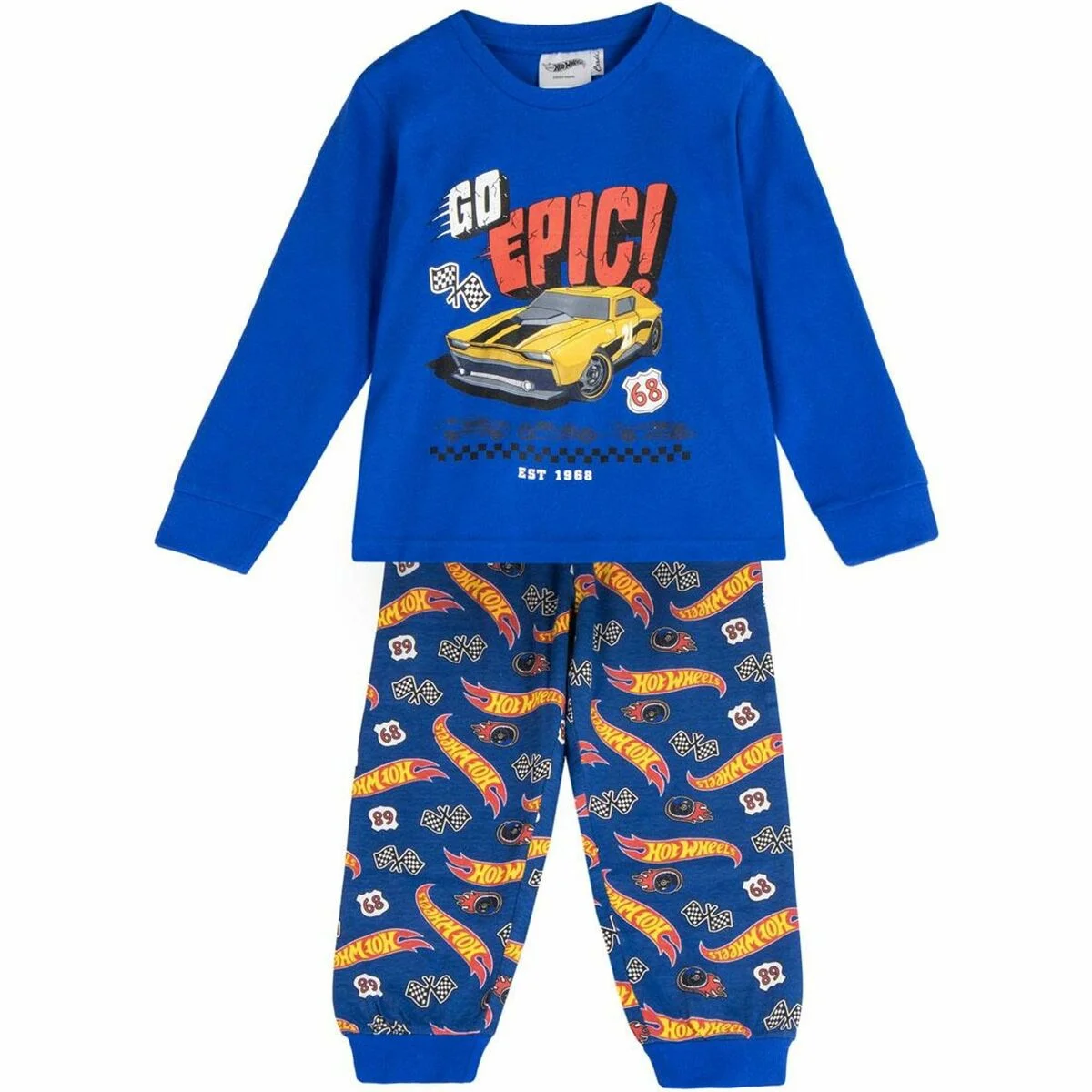 Pijama Infantil Hot Wheels Azul