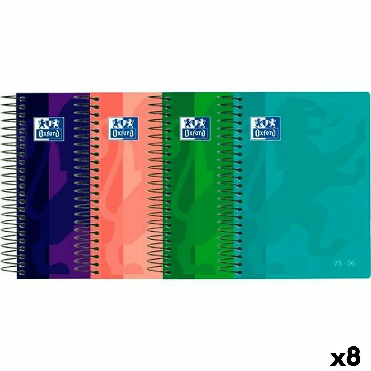 Agenda Oxford 1/8 12 x 18 cm 2025-2026 (8 Unidades)