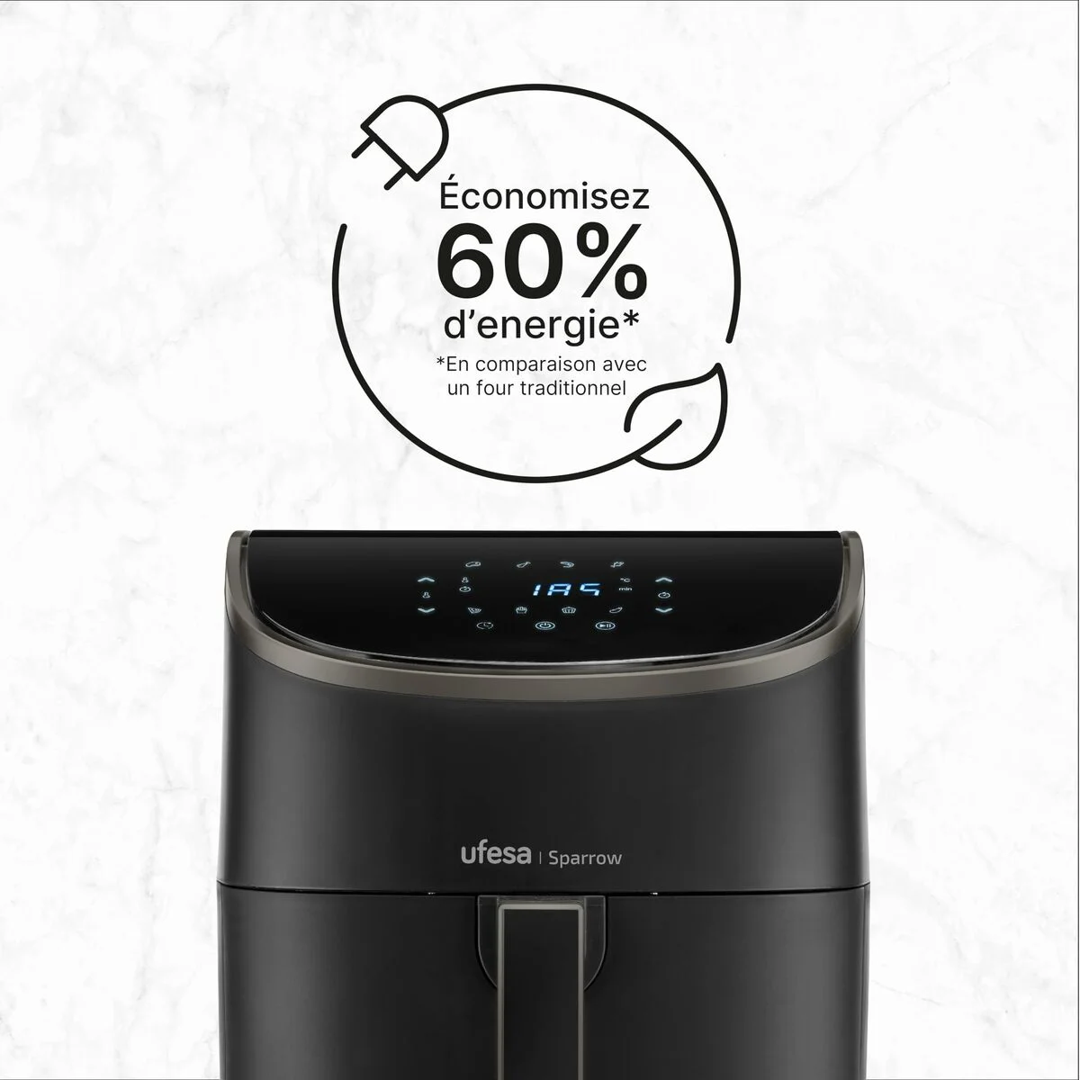 Freidora de Aire UFESA SPARROW Negro 6 L