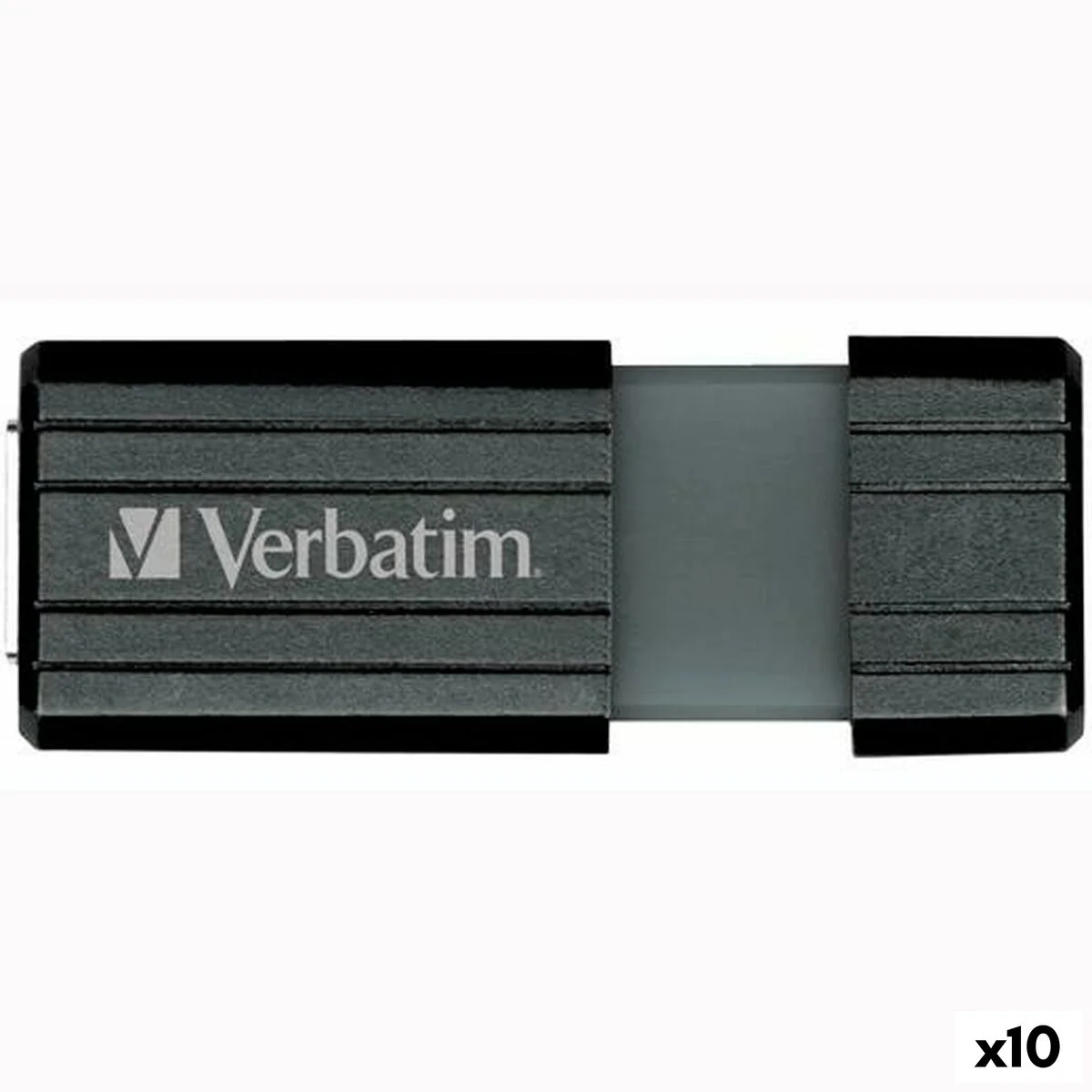 Memoria USB Verbatim STORE'N'GO PINSTRIPE Negro 128 GB (10 Unidades)