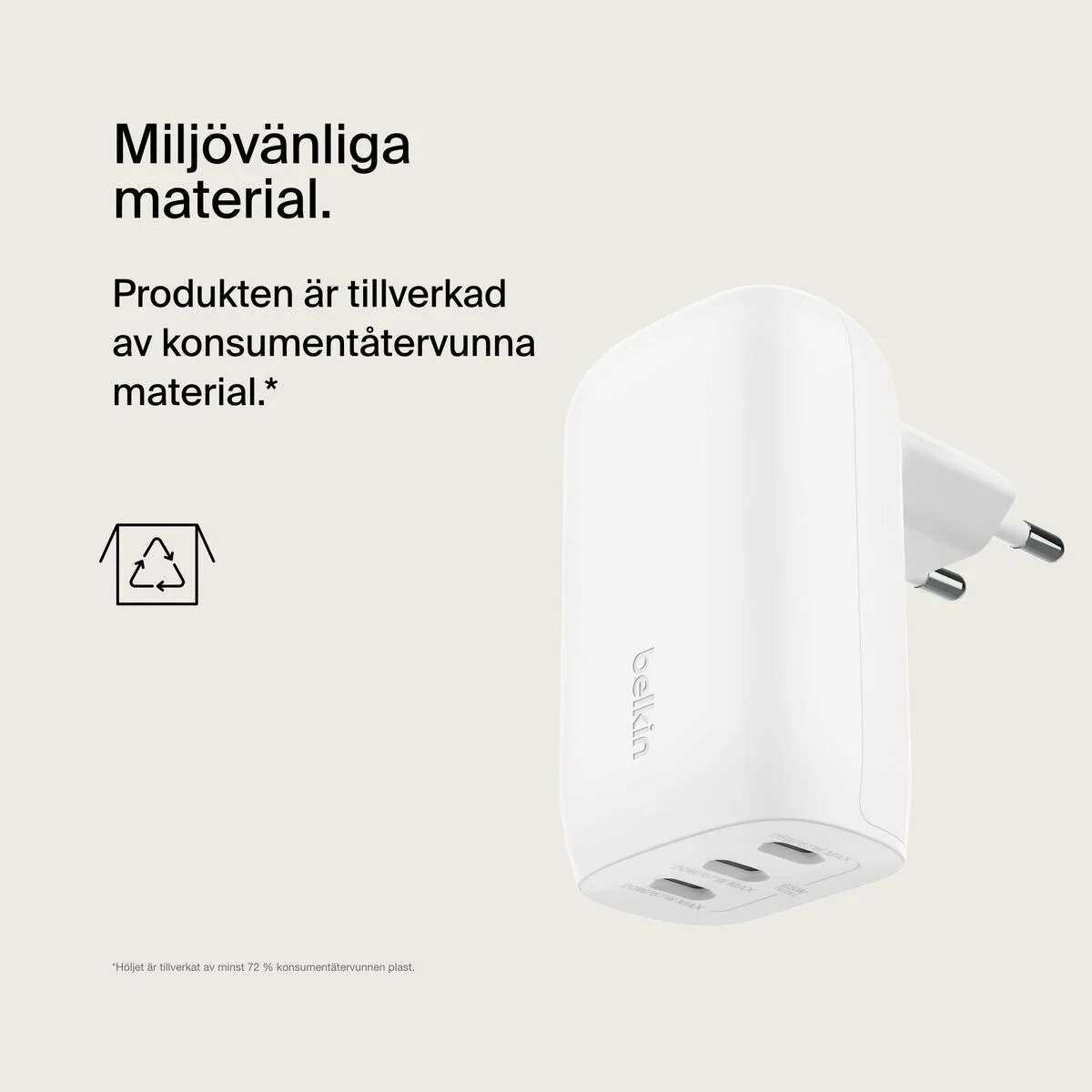 Cable USB Belkin WCC002CFWH Blanco