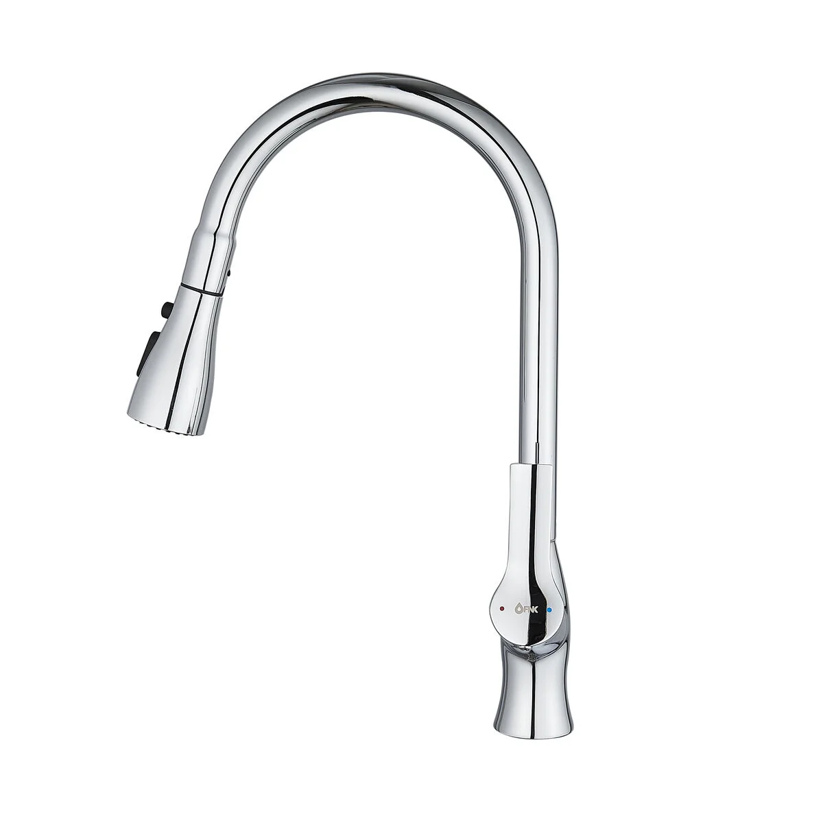 Grifo Monomando Fontastock Cromo Acero Inoxidable Latón Cerámico Aleación de Zinc Forma de C Alto