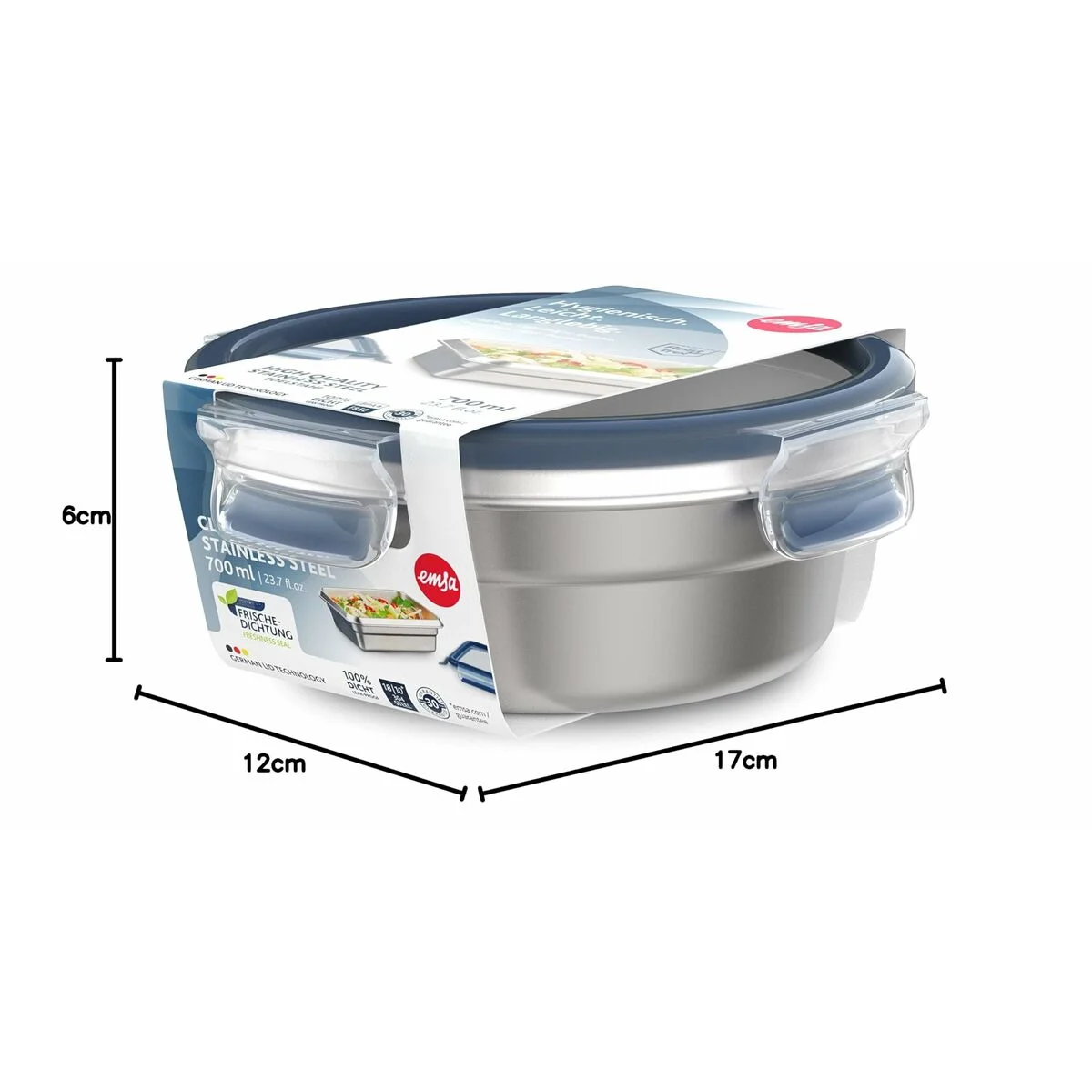 Fiambrera Tefal N11503 Azul Acero Inoxidable Rectangular 500 ml