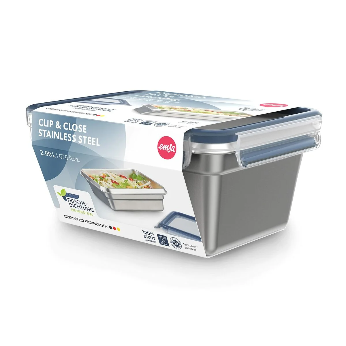 Fiambrera Tefal N11506 Plateado Acero Inoxidable Rectangular 2 L