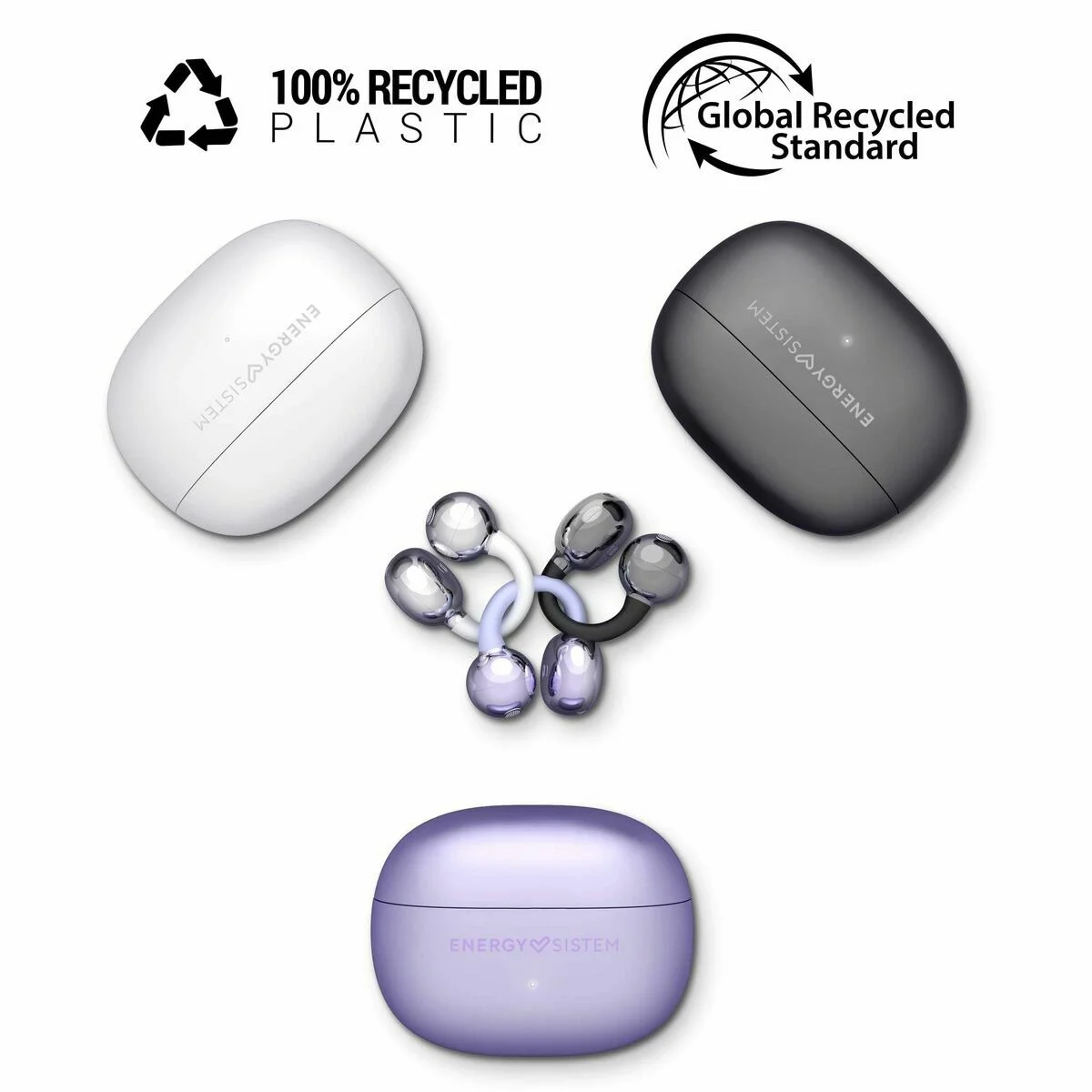 Auriculares Inalámbricos con Estuche de Carga Energy Sistem 459643 Negro