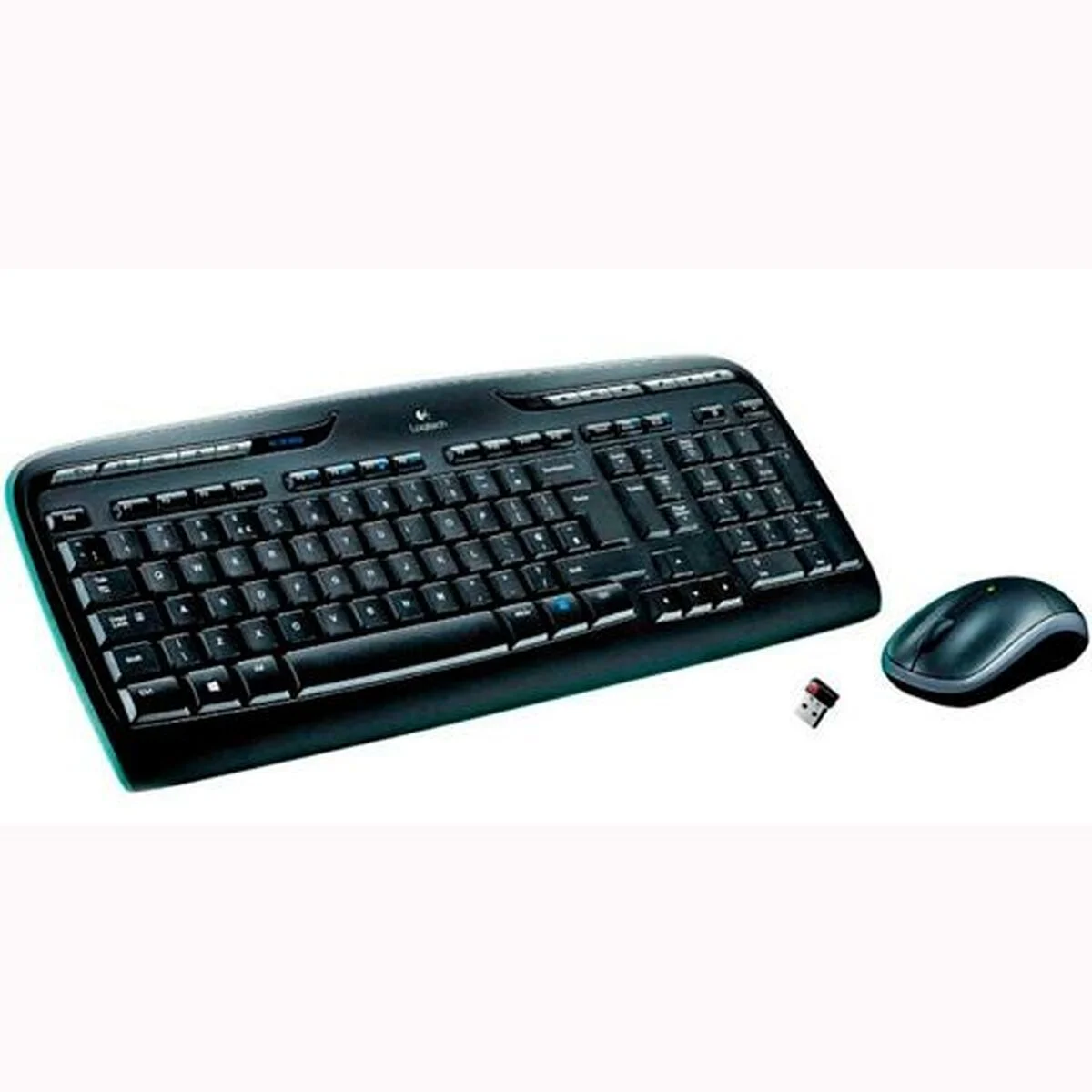 Teclado y Ratón Logitech MK330 Negro Qwerty Español (4 Unidades)