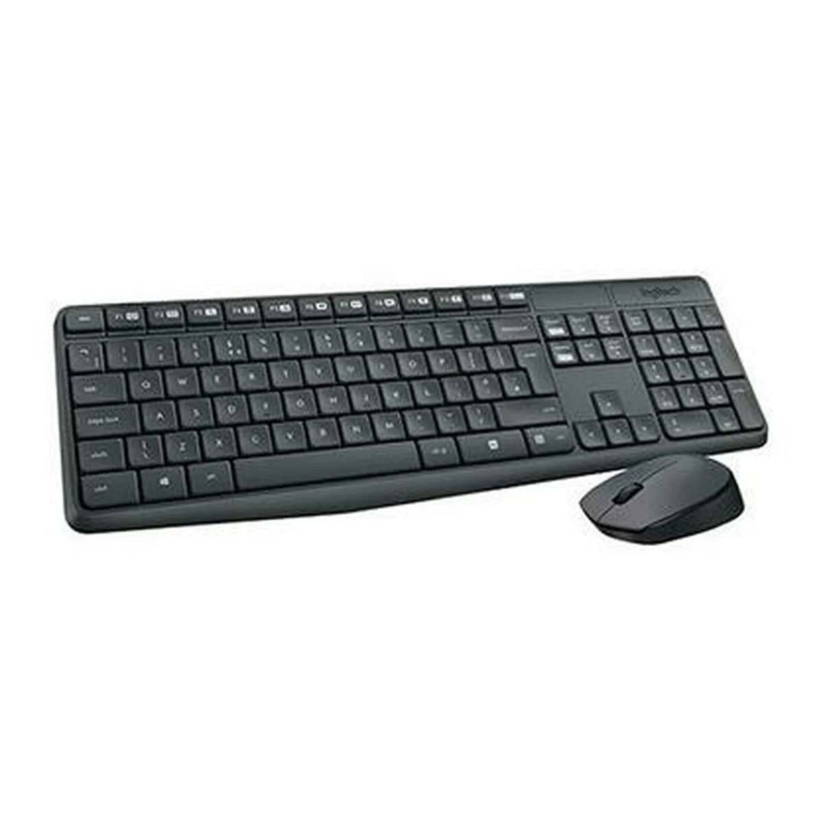 Teclado y Ratón Logitech MK235 Negro Qwerty Español (8 Unidades)
