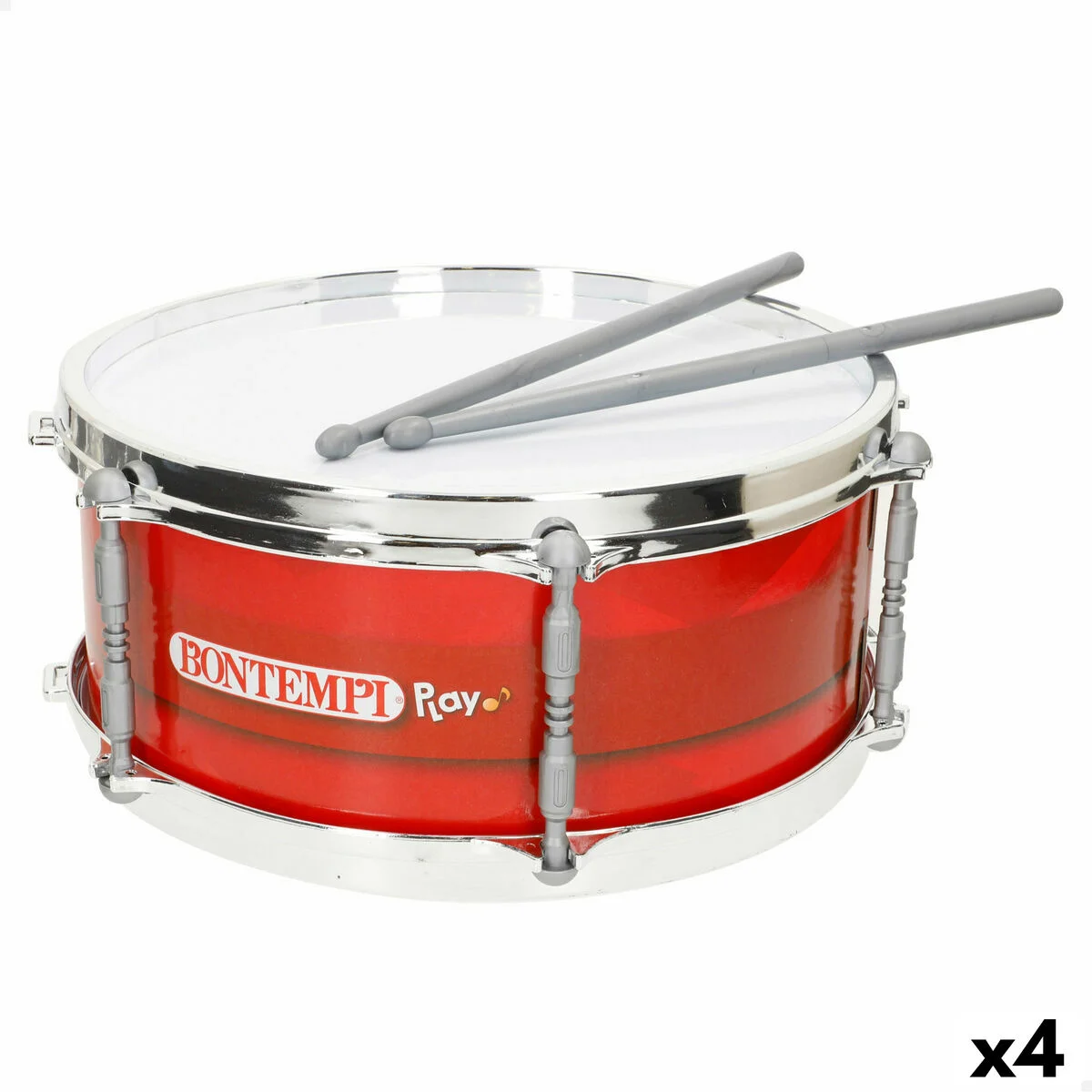 Tambor Bontempi Plástico 31 x 15 x 31 cm Rojo (4 Unidades)