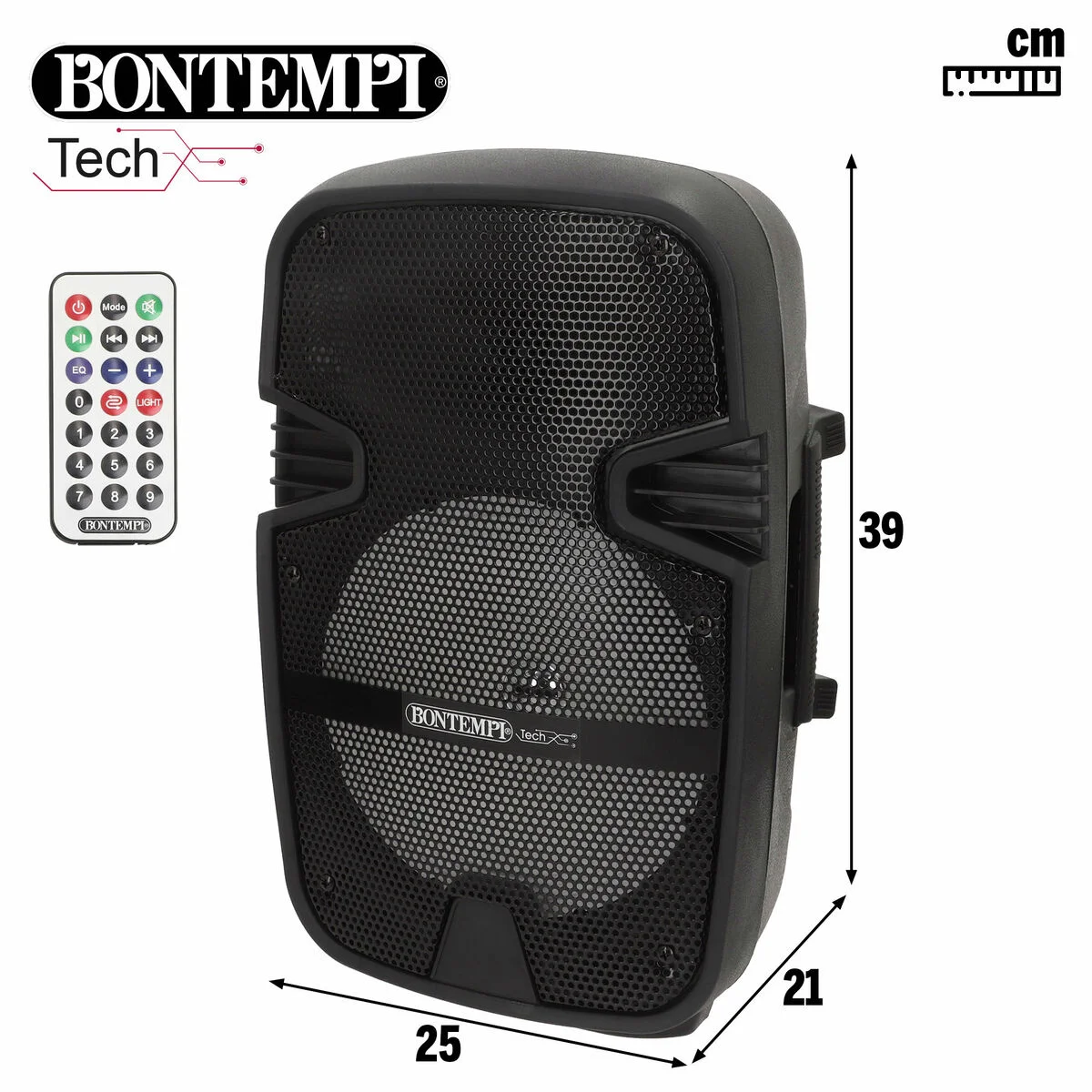 Altavoz con Micrófono Karaoke Bontempi Plástico 25 x 39 x 21 cm (2 Unidades)