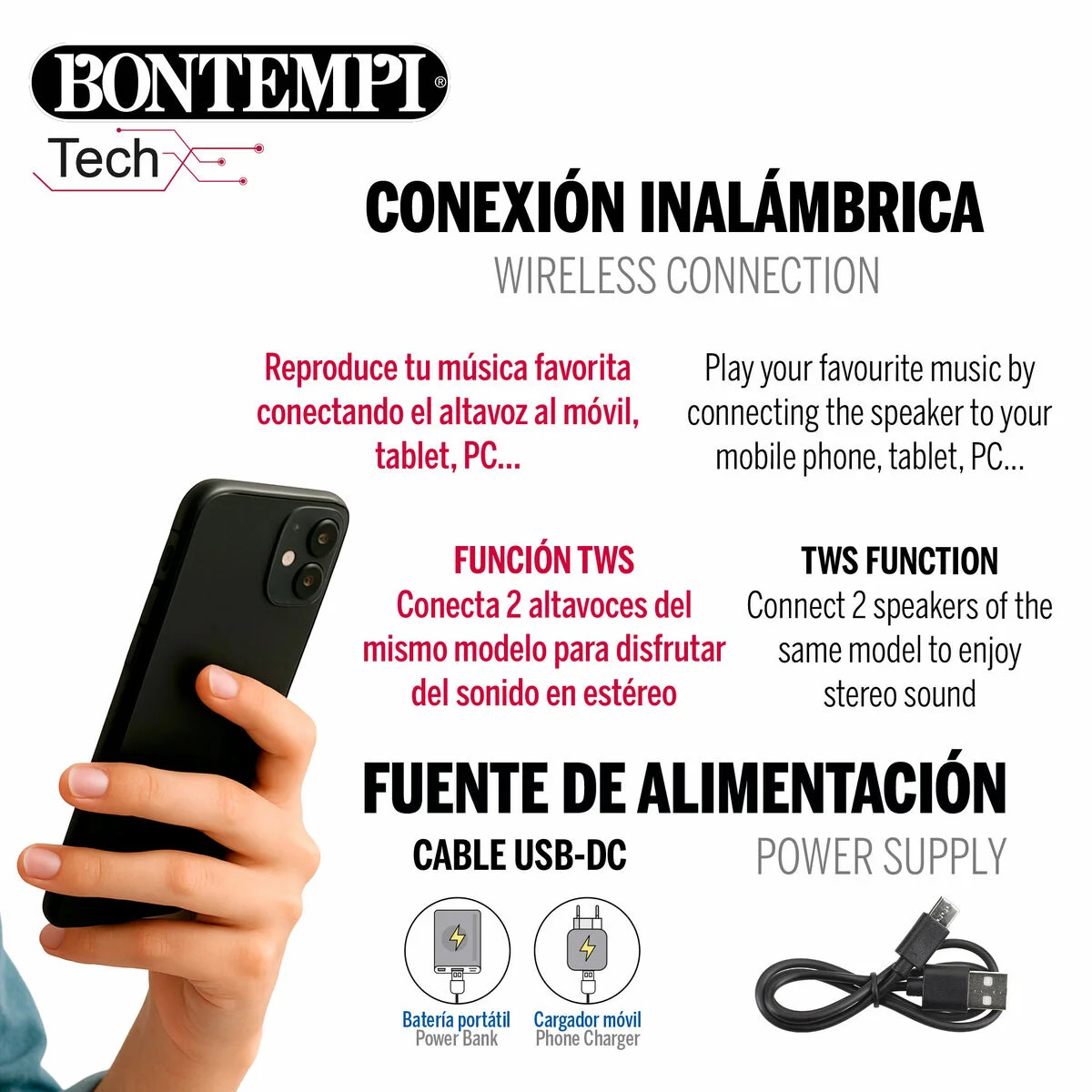 Altavoz con Micrófono Karaoke Bontempi Plástico 34 x 50 x 29 cm (2 Unidades)