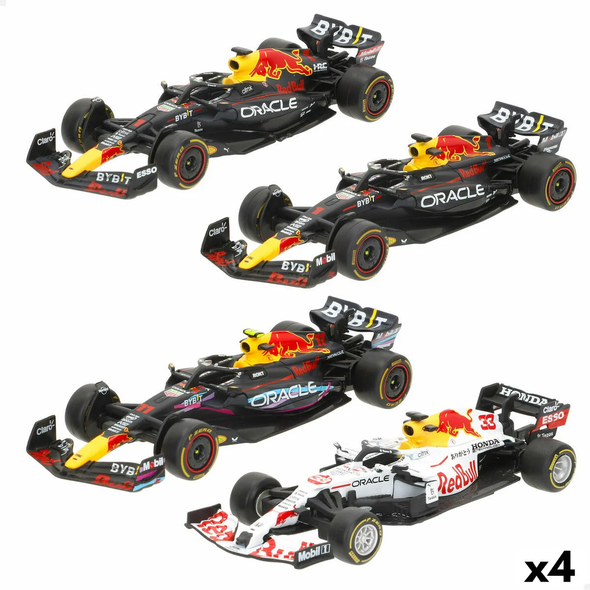 Coche de juguete Red Bull VERSTAP (4 Unidades)