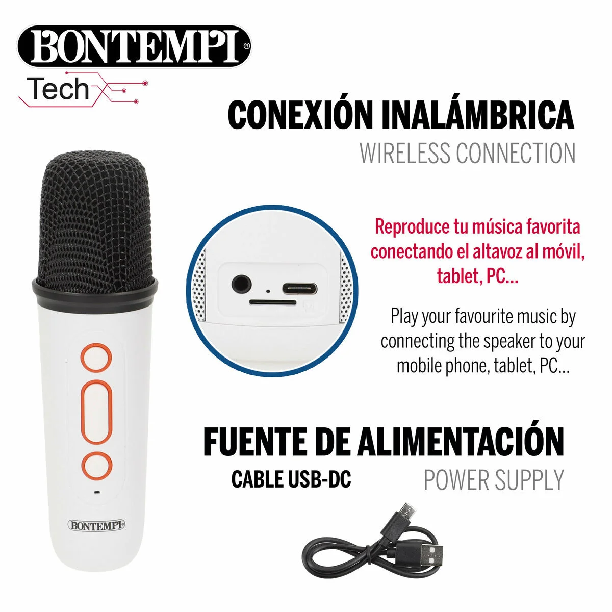Altavoz con Micrófono Karaoke Bontempi
