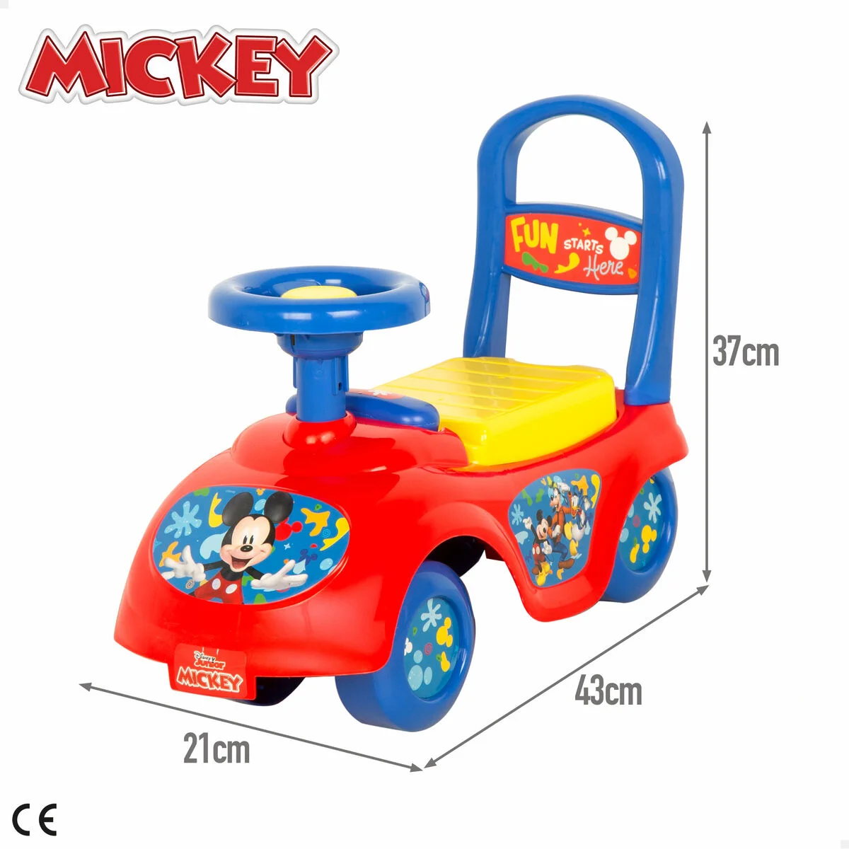 Correpasillos Mickey Mouse 43 x 37 x 21 cm (2 Unidades)