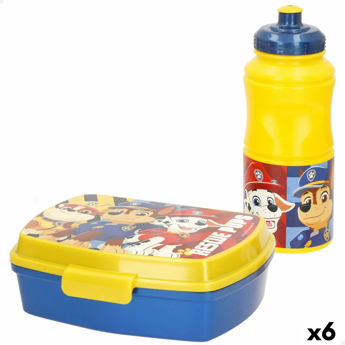 Fiambrera The Paw Patrol 380 ml 17 x 5,5 x 13,5 cm Botella (6 Unidades)