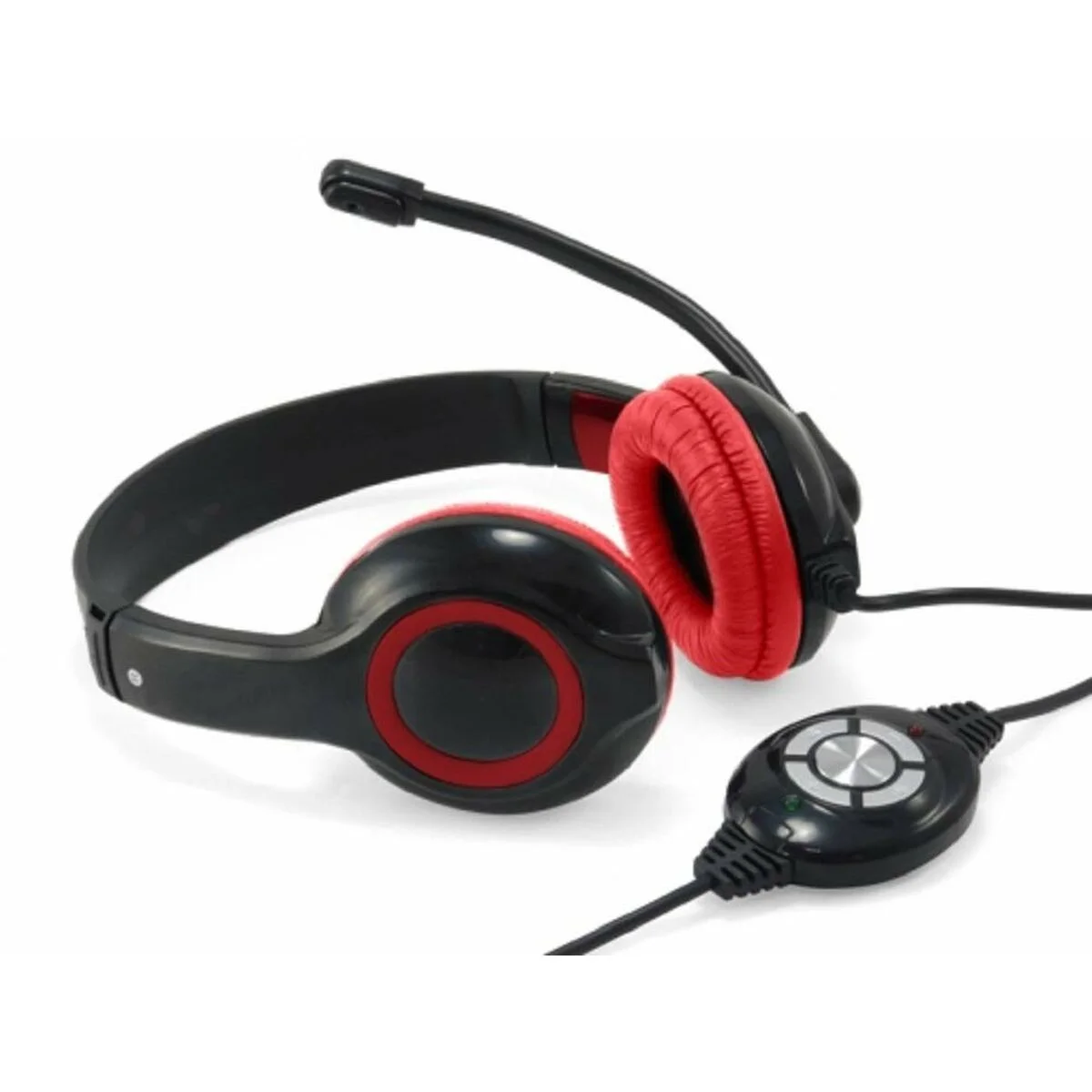 Auriculares con Micrófono Conceptronic CCHATSTARU2R Negro Rojo 2 m