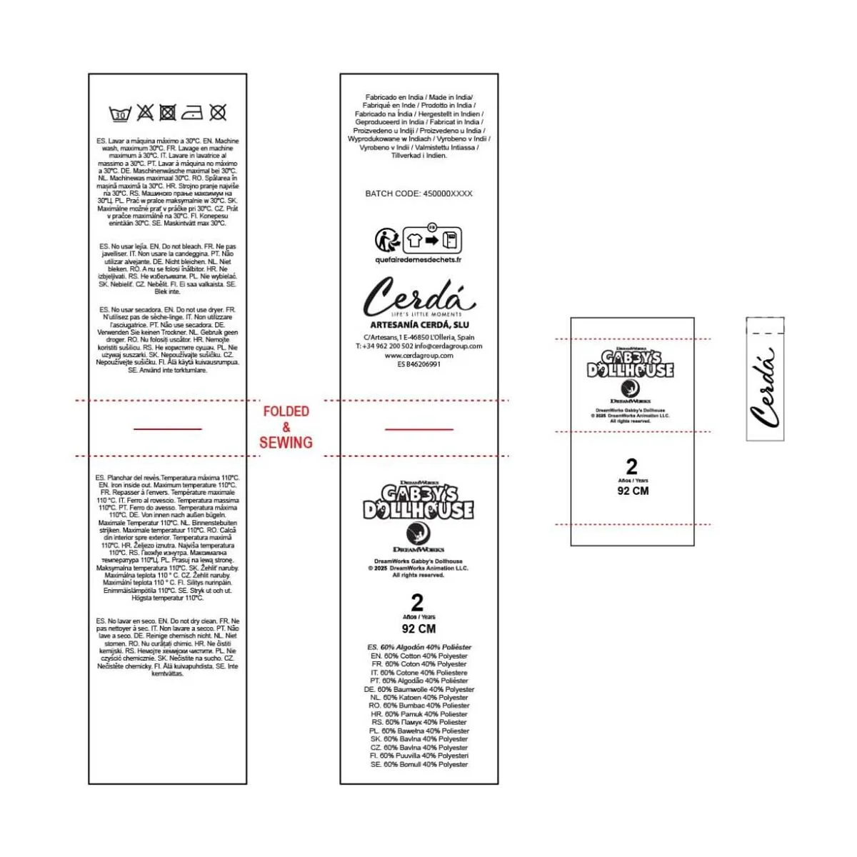 Vestido Gabby's Dollhouse Rosa