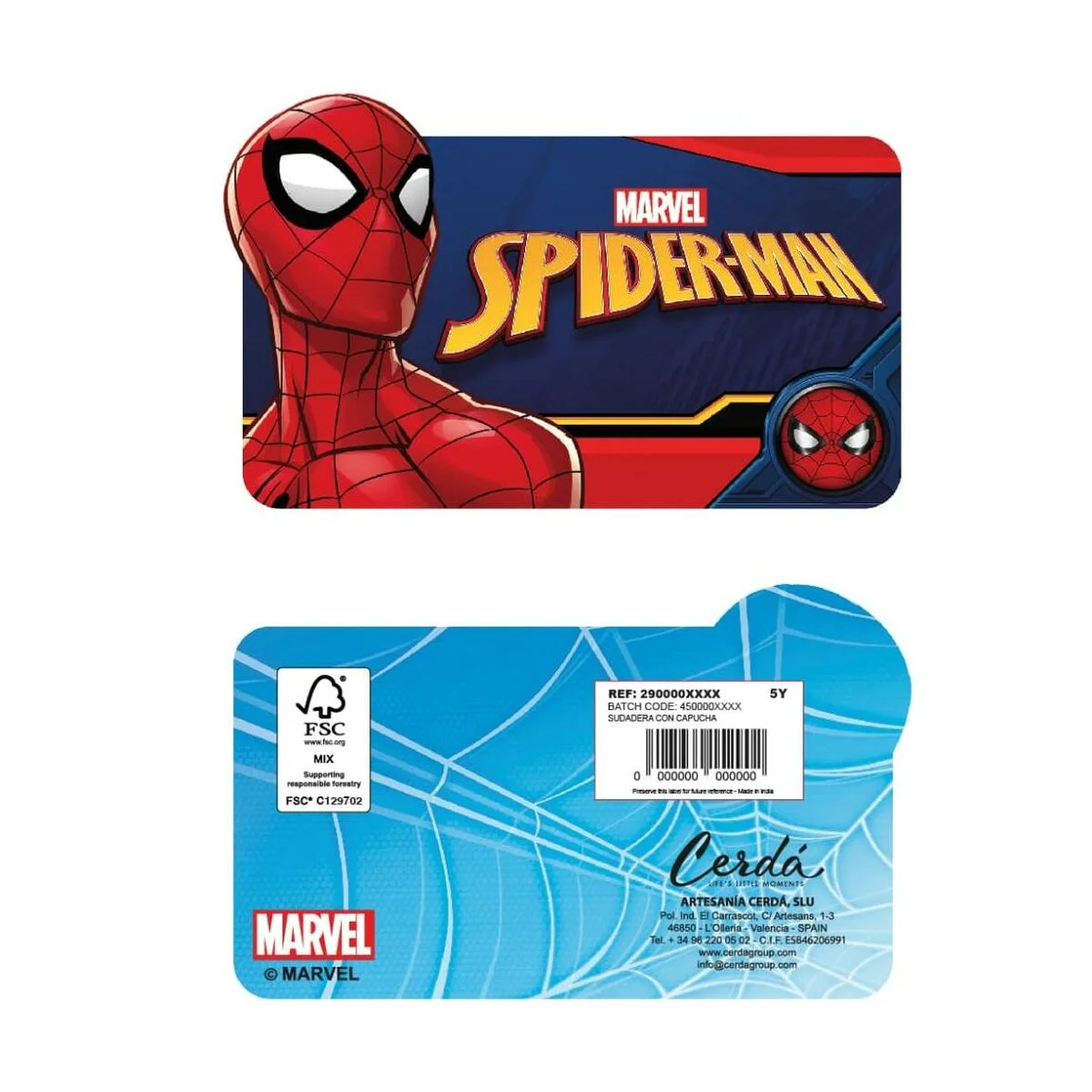 Sudadera con Capucha Niño Spider-Man Azul