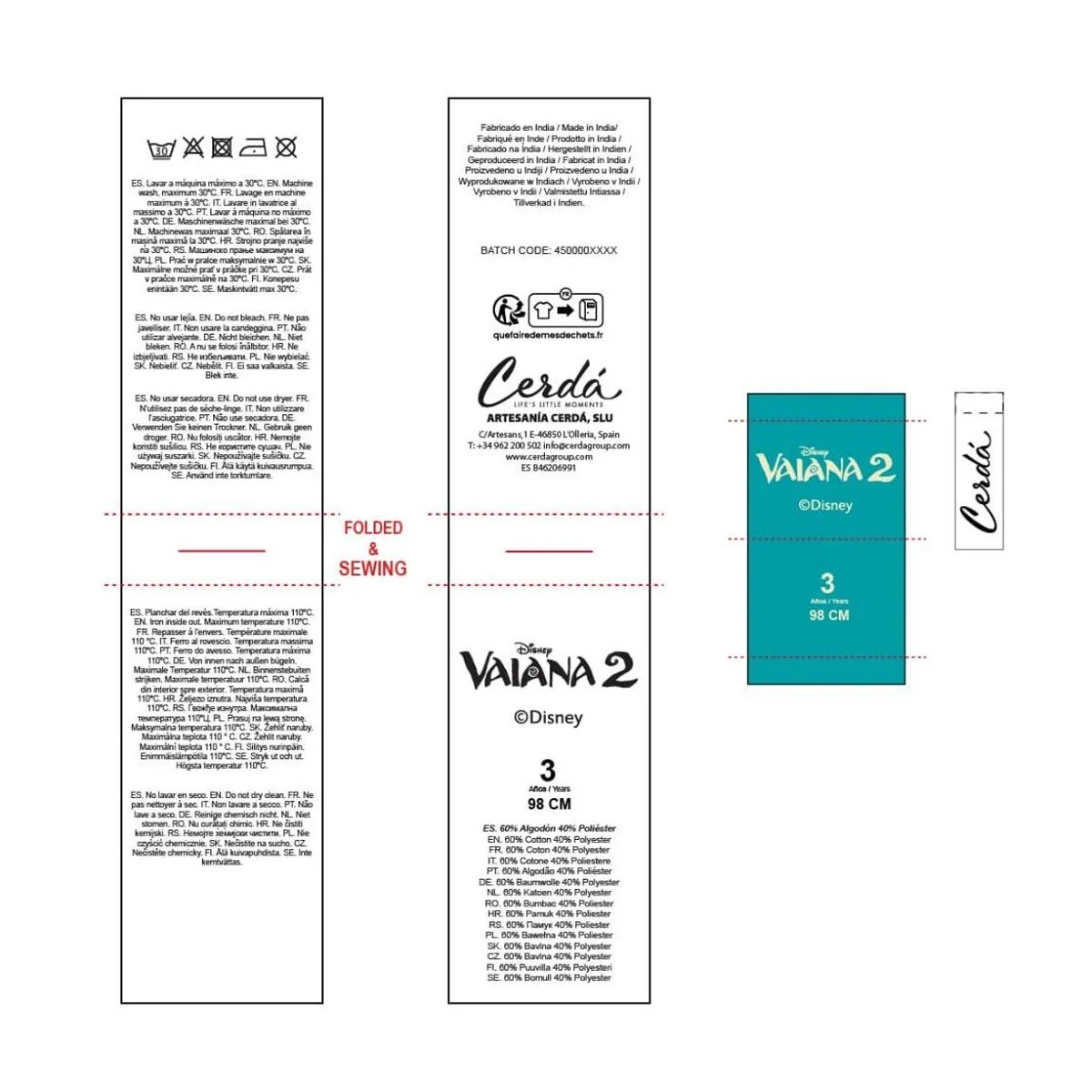 Sudadera con Capucha Niña Stitch Moana Beige