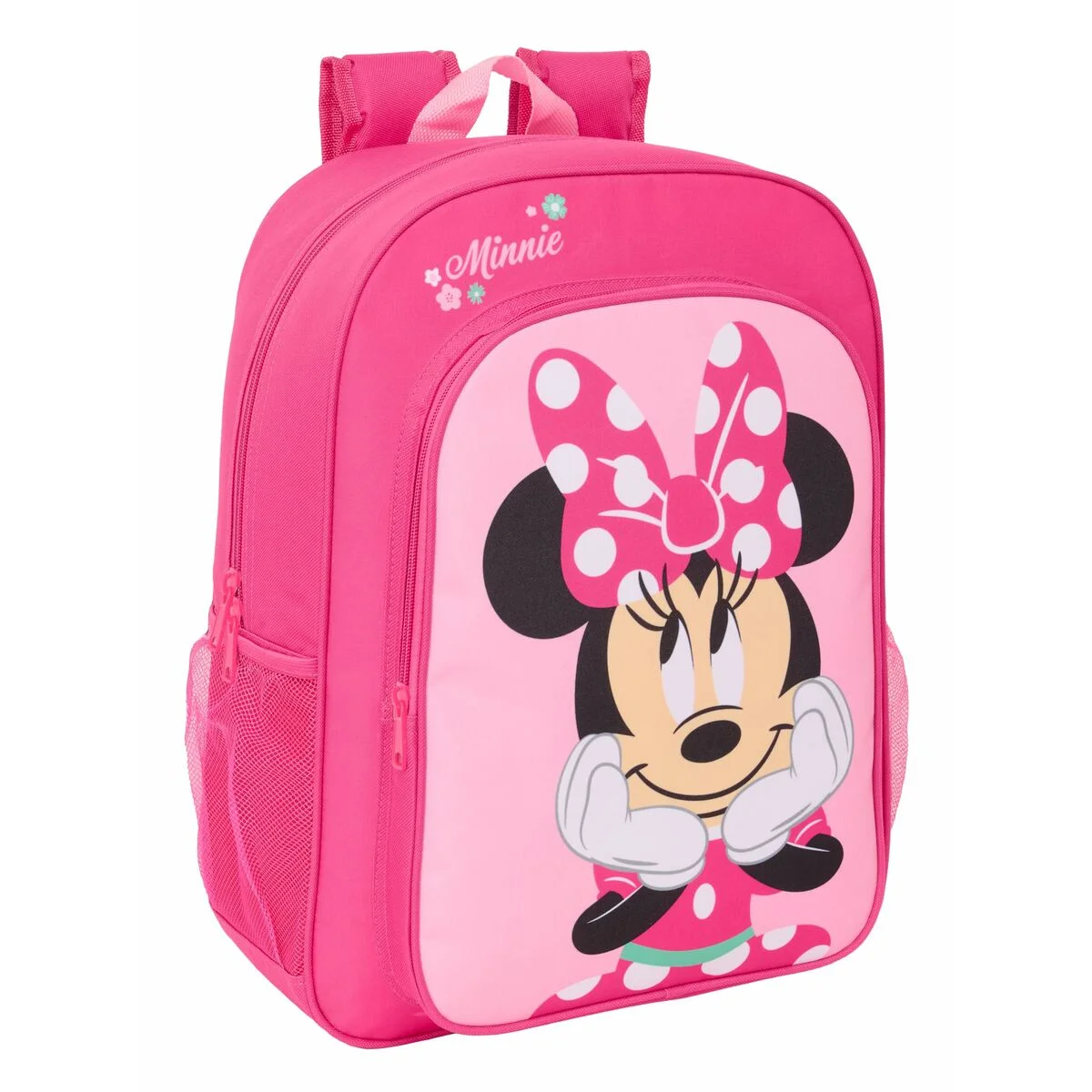 Mochila Escolar Minnie Mouse Rosa 33 x 42 x 14 cm