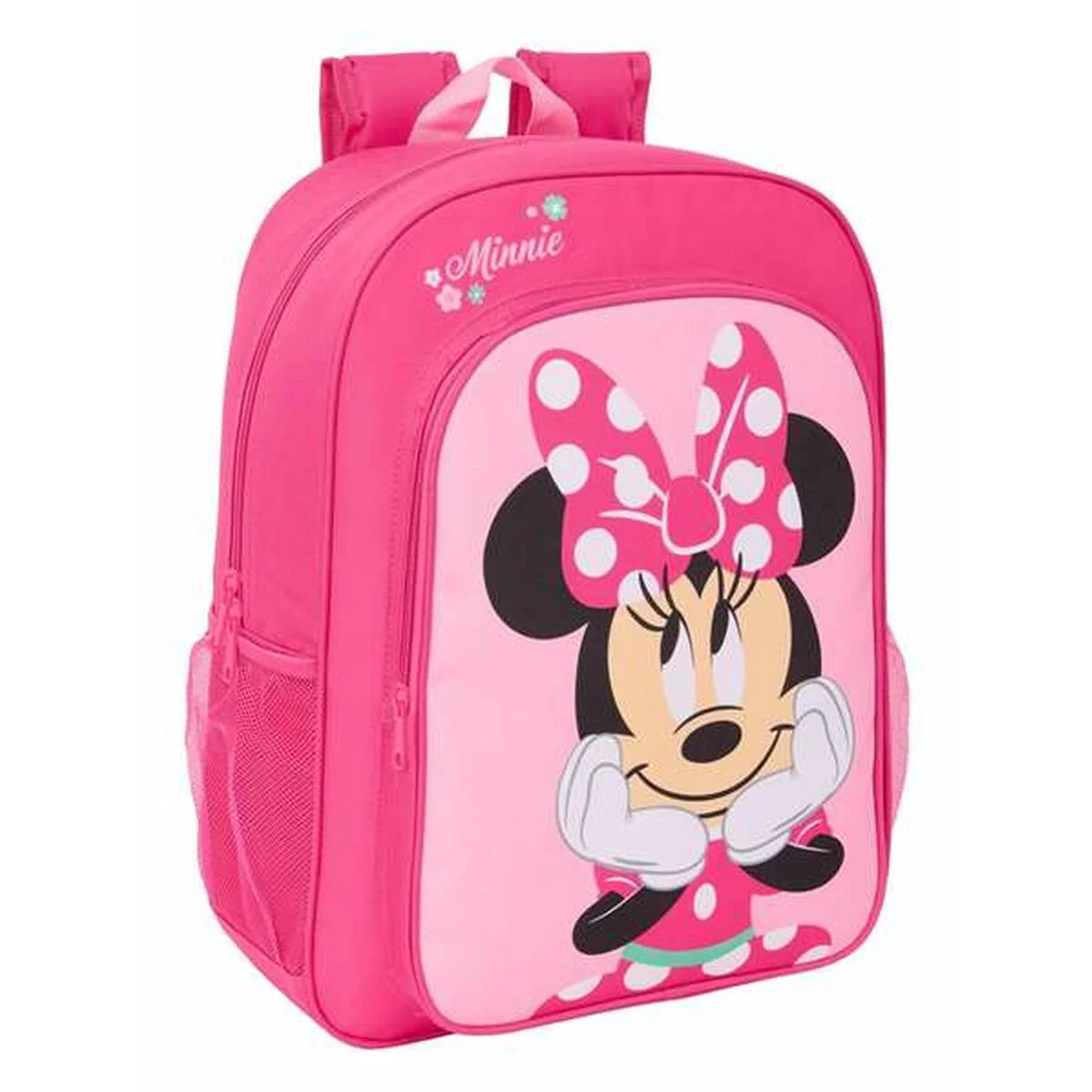 Mochila Escolar Minnie Mouse Rosa 33 x 42 x 14 cm