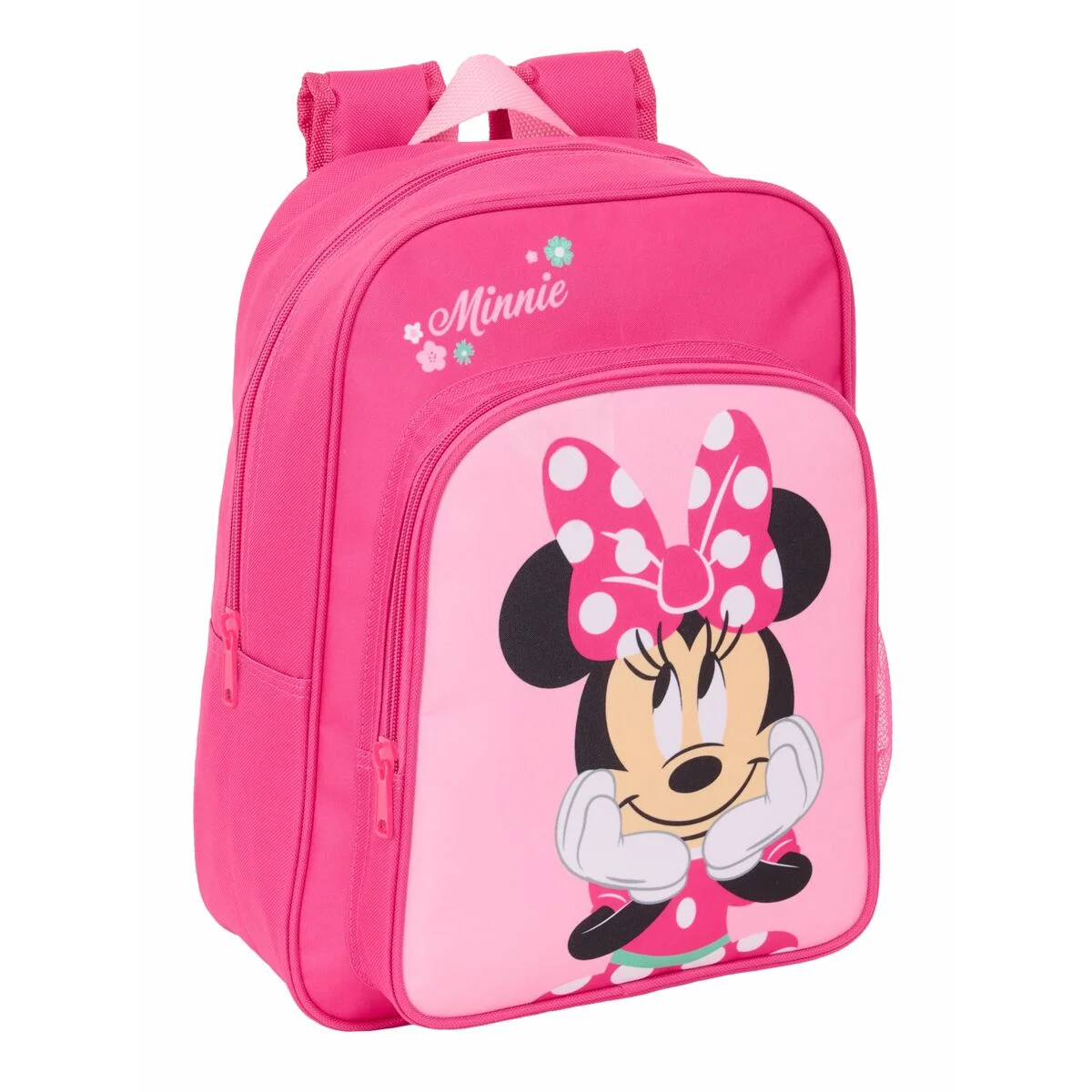 Mochila Escolar Minnie Mouse Azul Rosa 26 x 34 x 11 cm