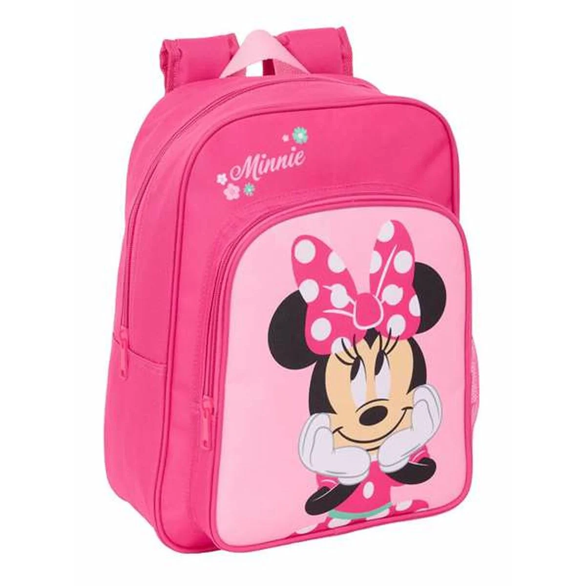 Mochila Escolar Minnie Mouse Azul Rosa 26 x 34 x 11 cm