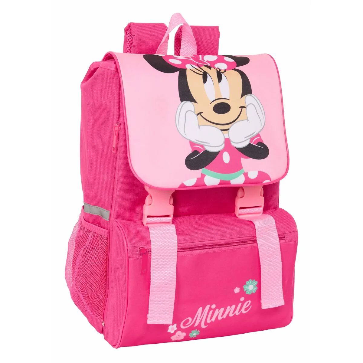 Mochila Escolar Minnie Mouse Rosa 18,5 x 41 x 15 cm