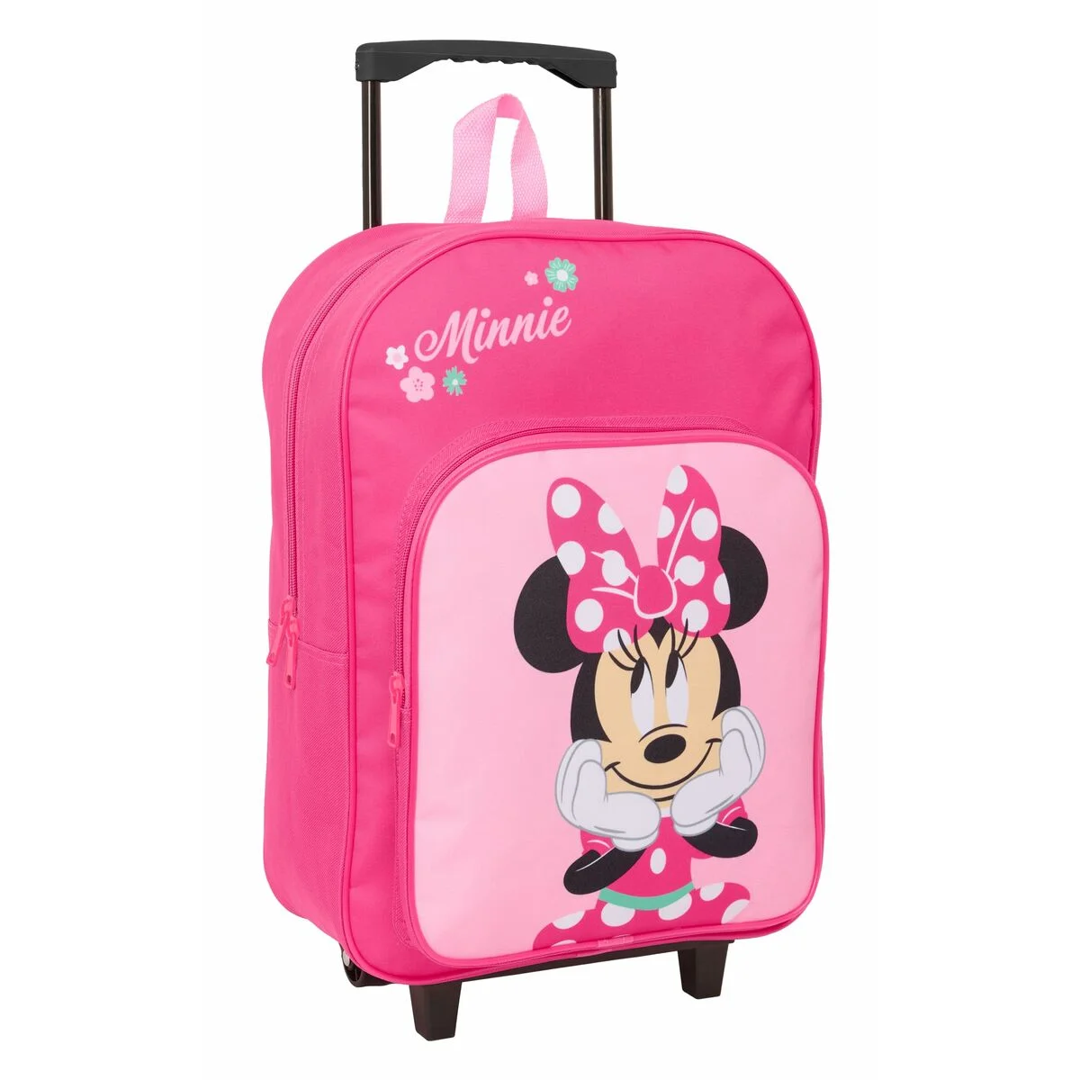Mochila Escolar con Ruedas Minnie Mouse Rosa 32 x 42 x 14 cm
