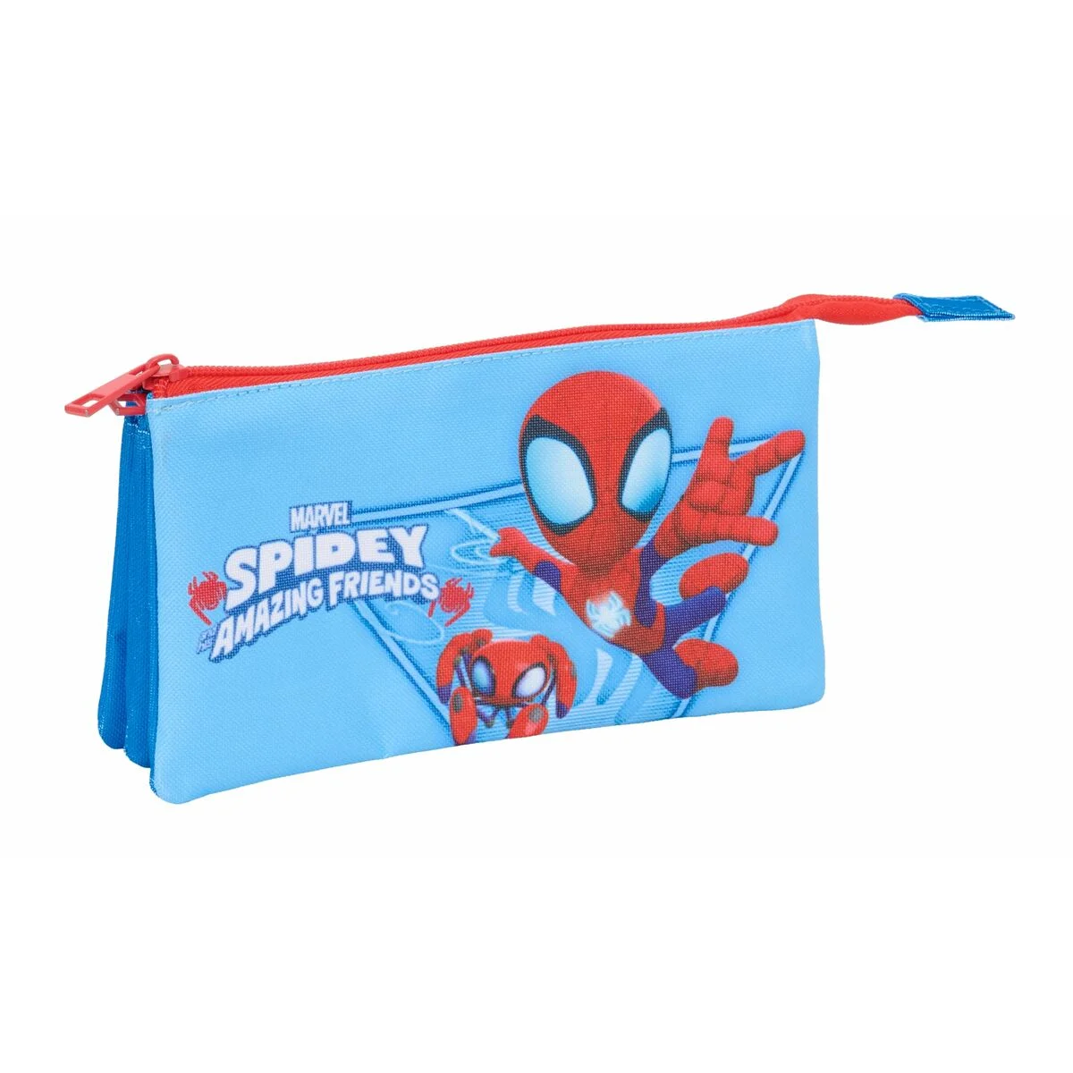 Portatodo Triple Spidey Azul 22 x 12 x 3 cm