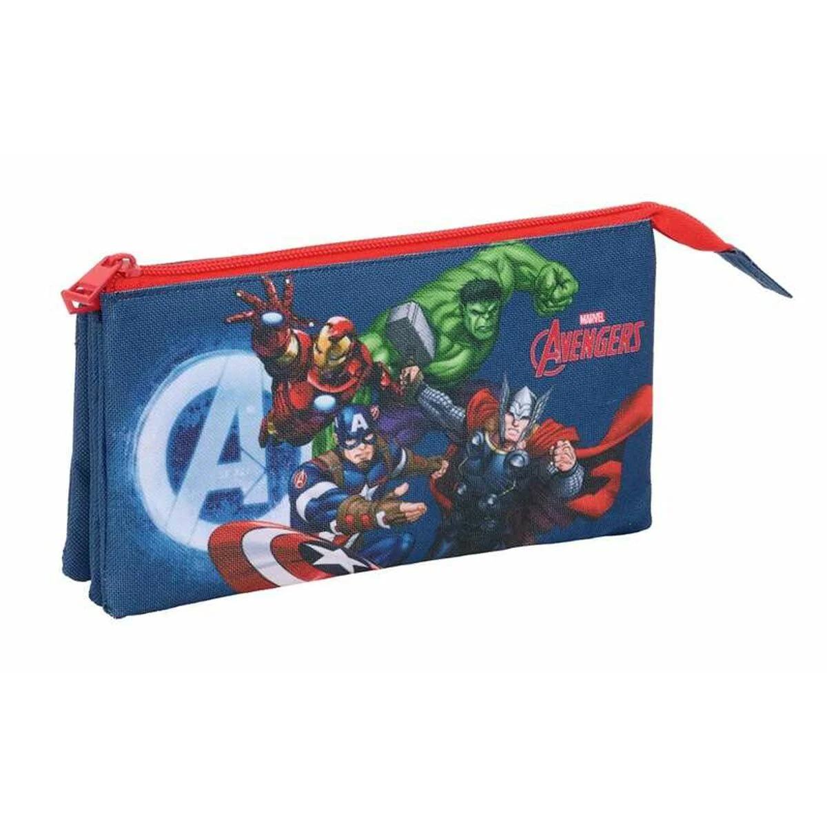 Portatodo Triple The Avengers Azul marino 22 x 12 x 3 cm