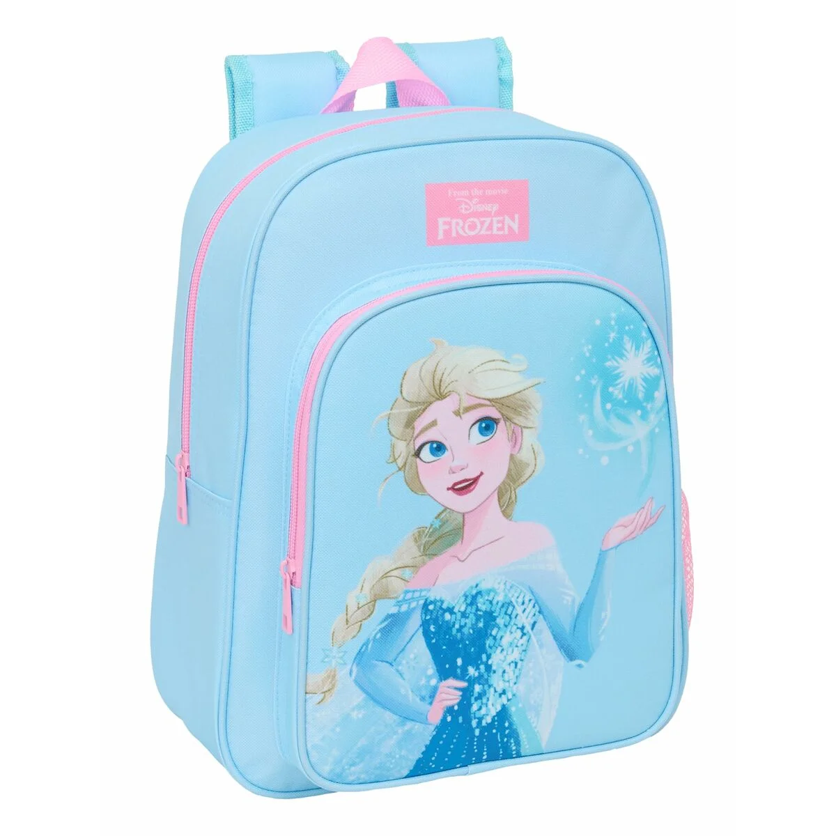 Mochila Escolar Frozen Azul Rosa 26 x 34 x 11 cm