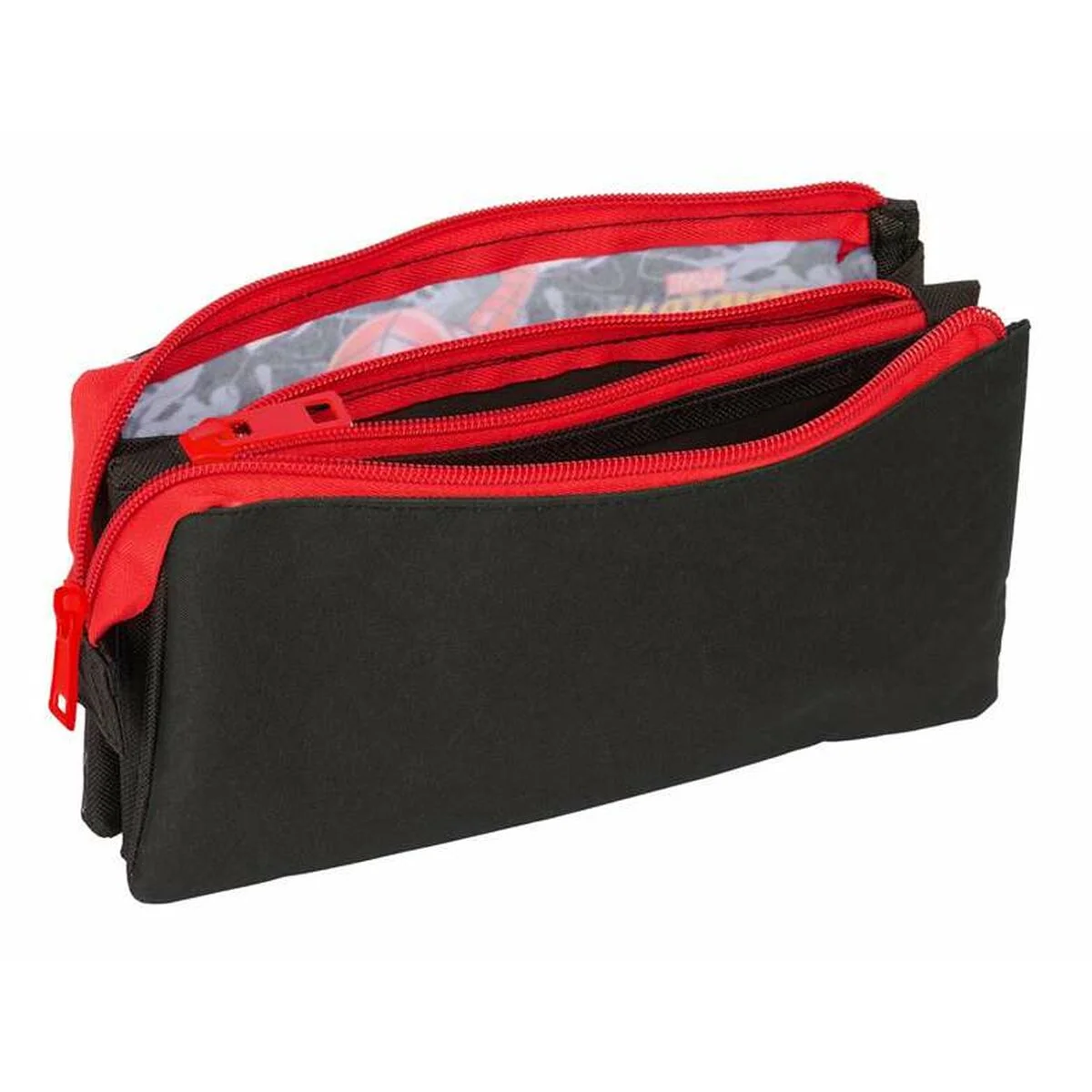 Portatodo Triple Spider-Man Negro 22 x 12 x 3 cm