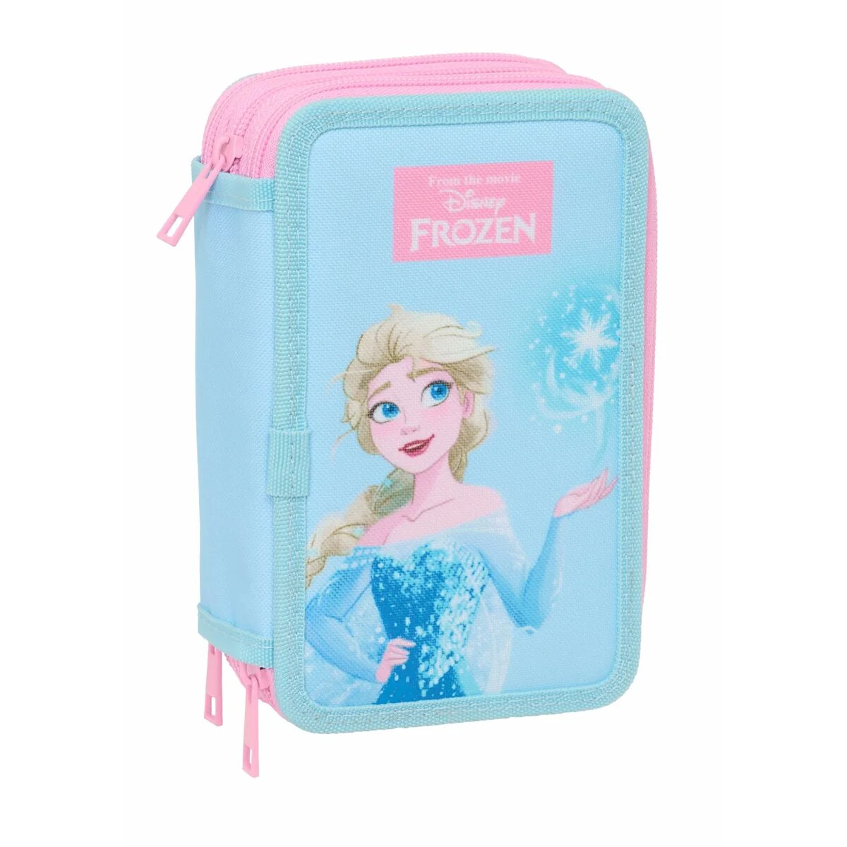 Plumier Triple Frozen Azul 12,5 x 19,5 x 5,5 cm 37 Piezas