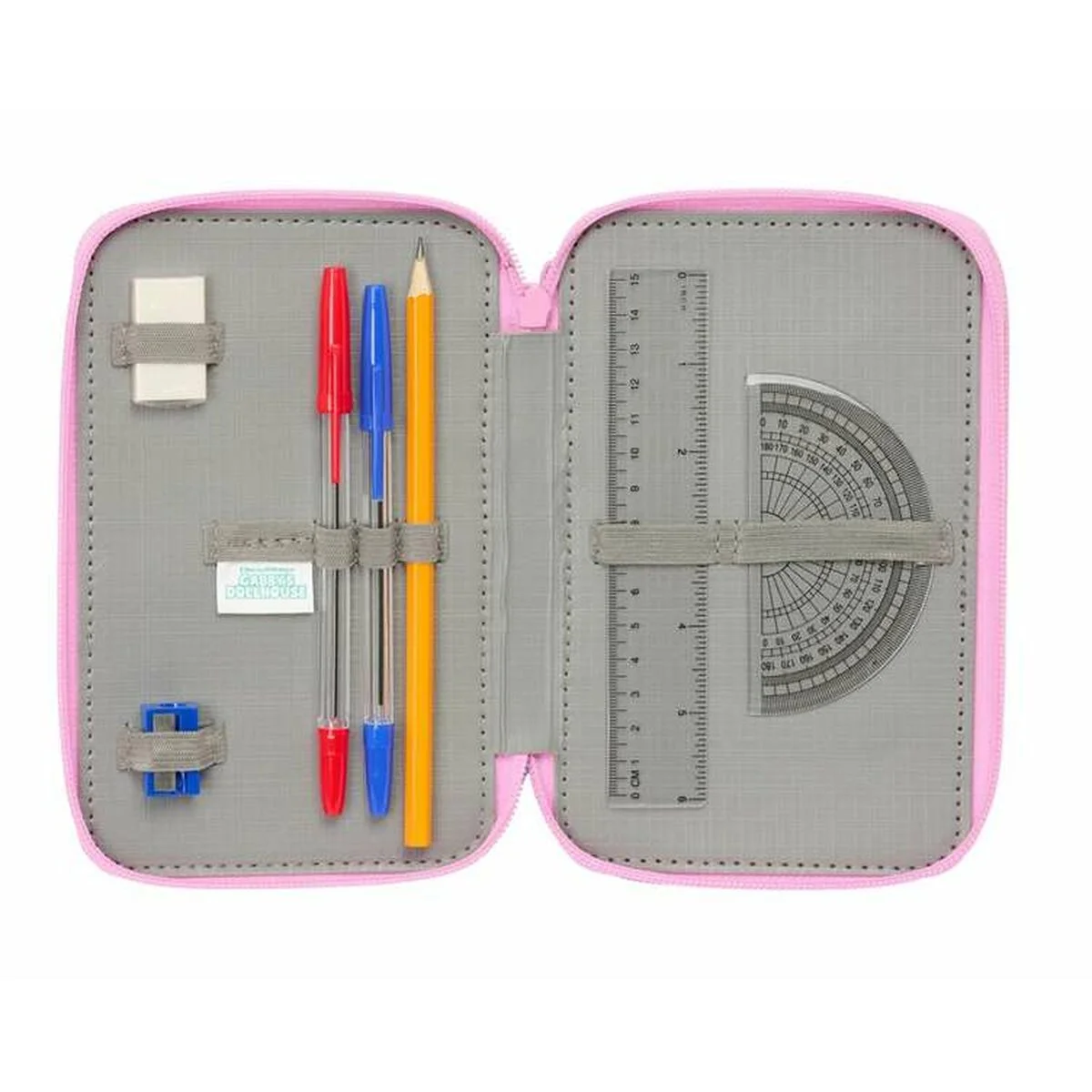 Plumier Triple Gabby's Dollhouse Azul 12,5 x 19,5 x 5,5 cm 37 Piezas