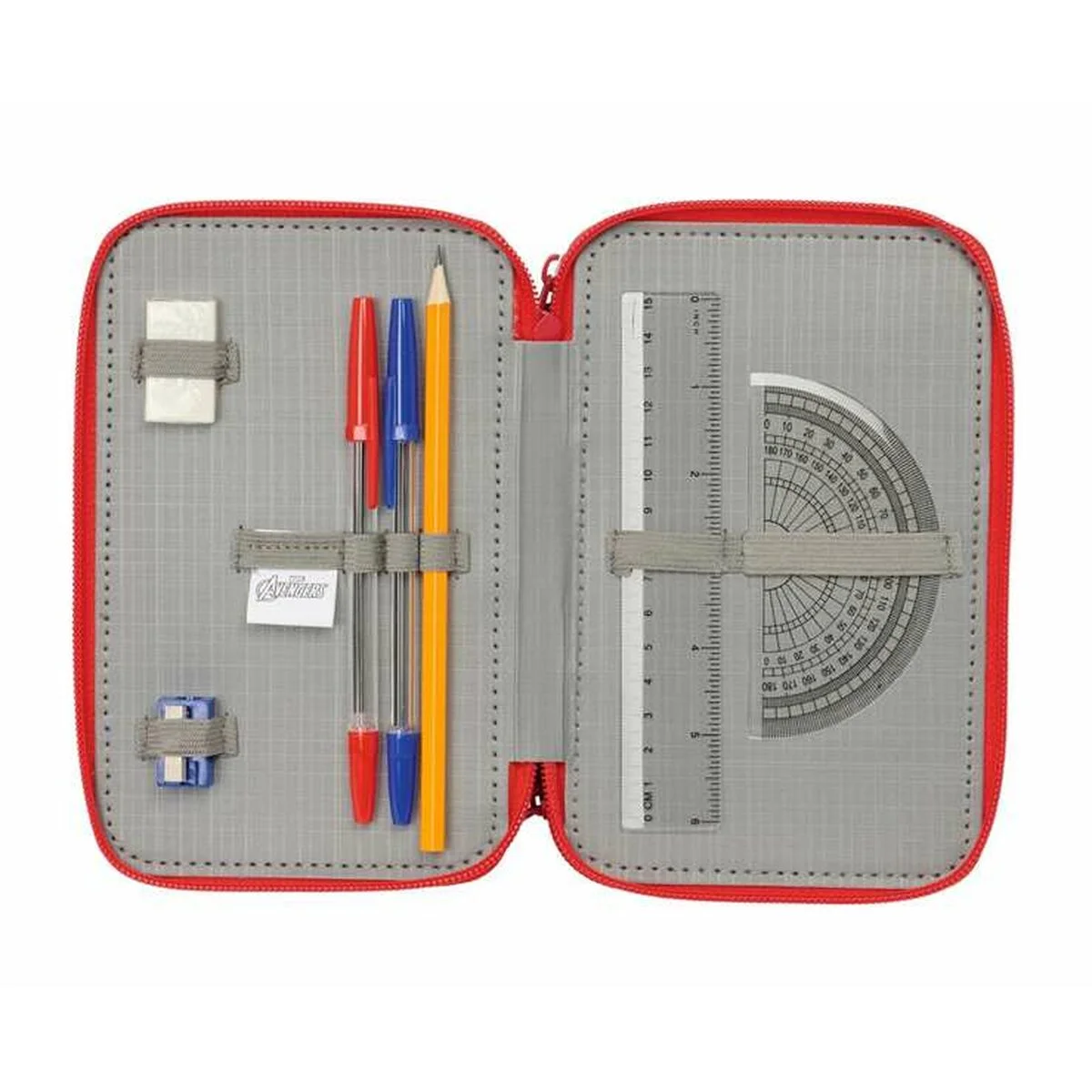 Plumier Triple The Avengers Azul marino 12,5 x 19,5 x 5,5 cm 37 Piezas