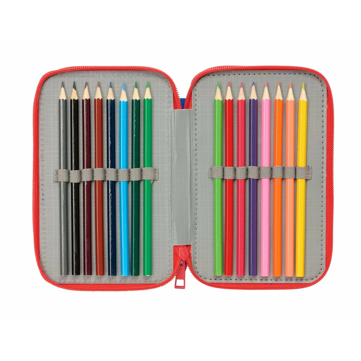 Plumier Triple Spidey Azul 12,5 x 19,5 x 5,5 cm 37 Piezas