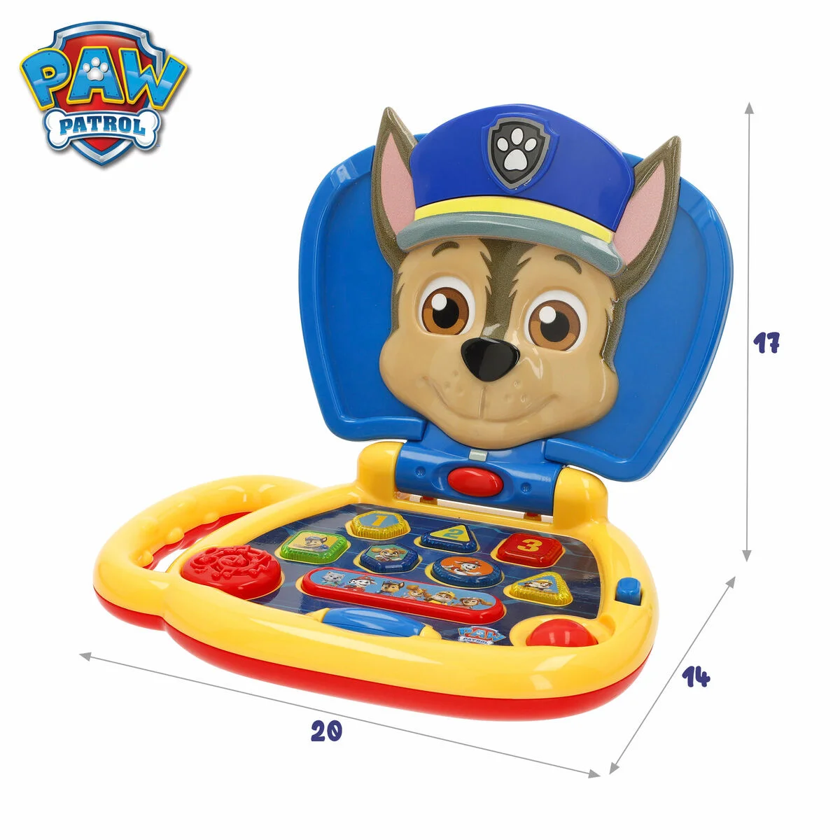 Ordenador de juguete The Paw Patrol Inglés 20 x 17 x 14 cm Multicolor (4 Unidades)
