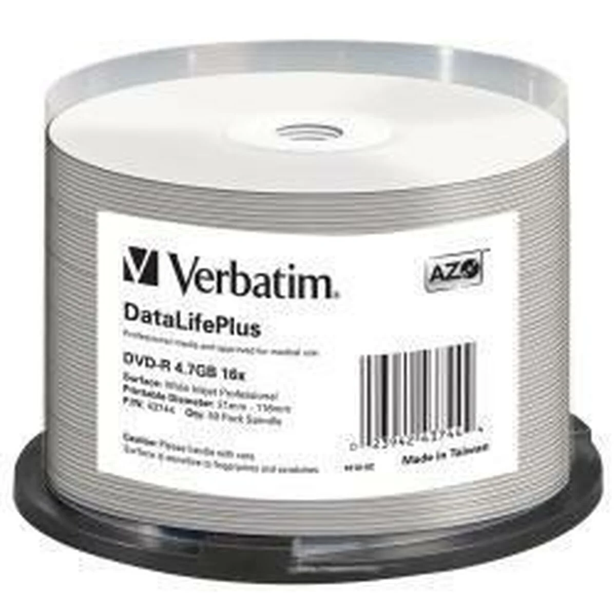 DVD-R Verbatim DATALIFE PLUS 4,7 GB 16x 50 Piezas (4 Unidades)